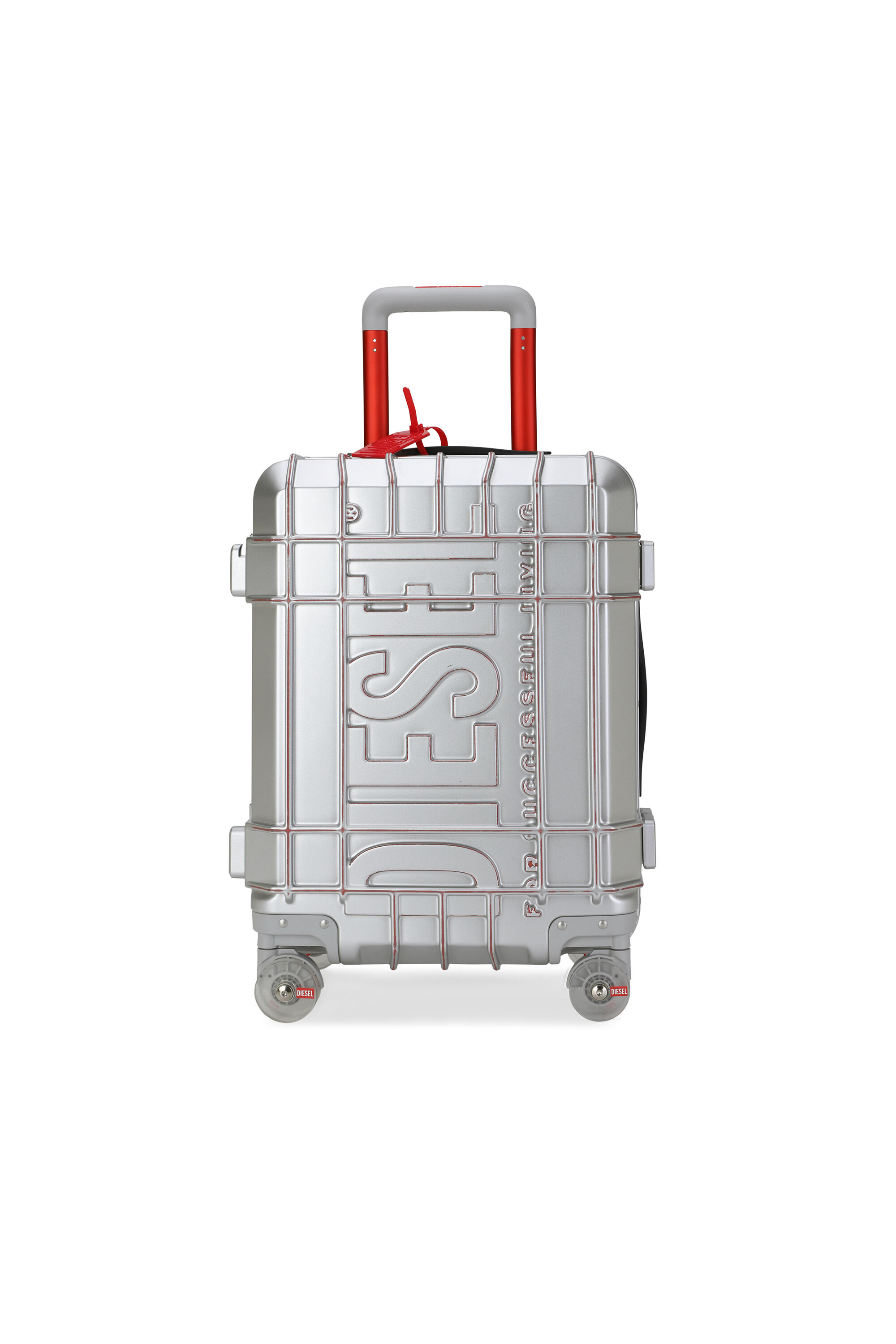 Diesel - DIESEL PC STRONG IMAGE TROLLEY- DSL003, Unisex's Rugged suitcase size S in Silver - 1