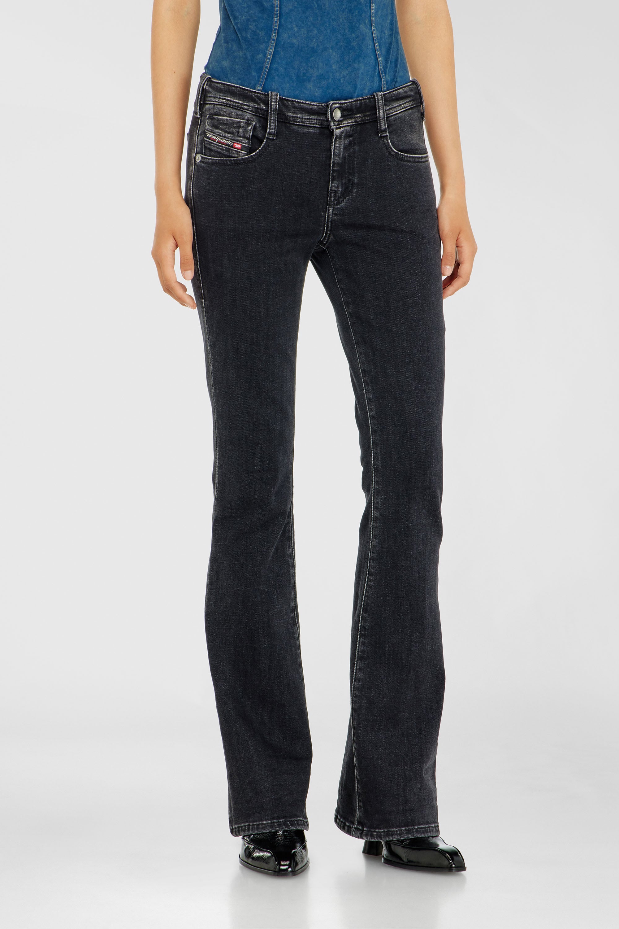 Diesel - Woman's Bootcut Jeans 1969 D-Ebbey 09P75, Black/Dark grey - 1