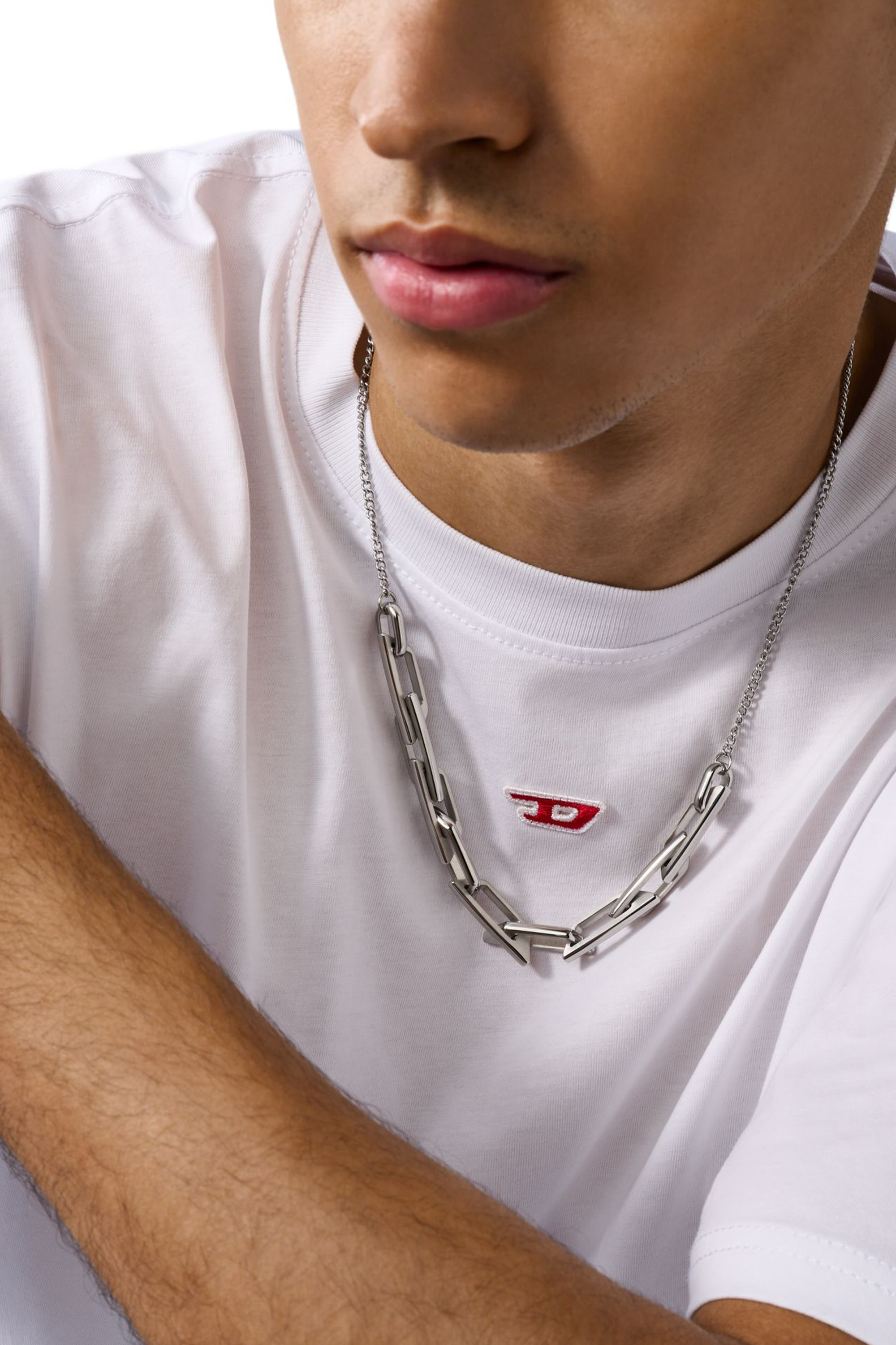 Diesel - DX1578040 JEWEL, Unisex's Stainless Steel Chain Necklace in Silver - 3