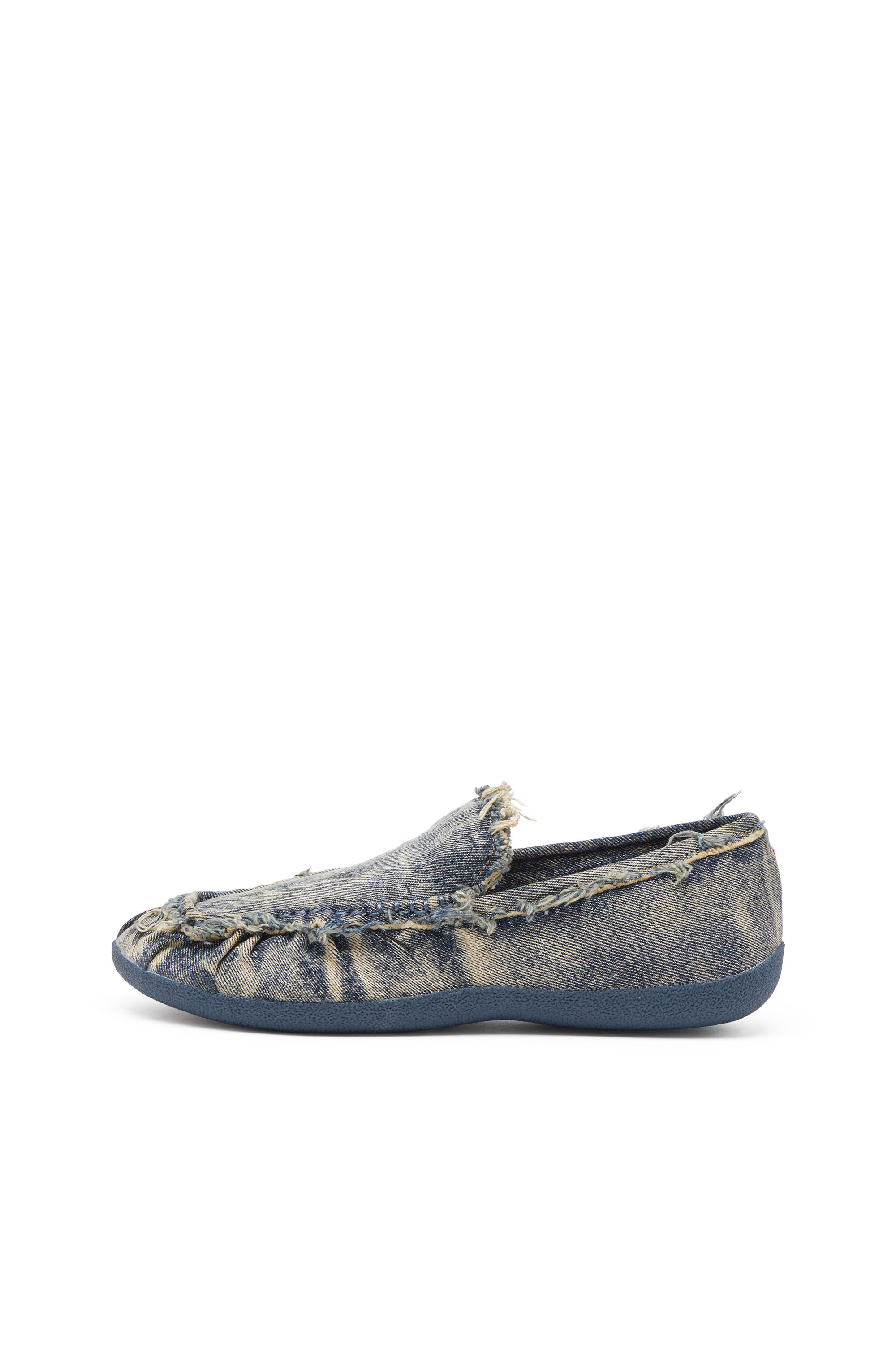 D-SHOCK MOC, Blue Diesel - D-SHOCK MOC, Man's D-Shock-Distressed denim loafers in Blue - 8