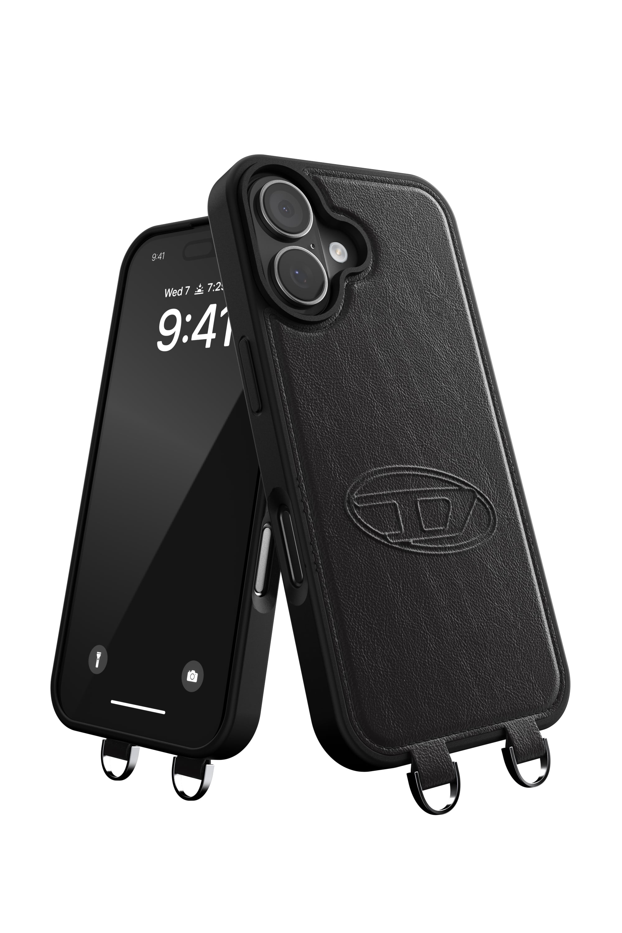 Diesel - 60661 MOULDED CASE, Unisex's Oval D case with wrist strap and MagSafe for iPhone 17 in Black - 4