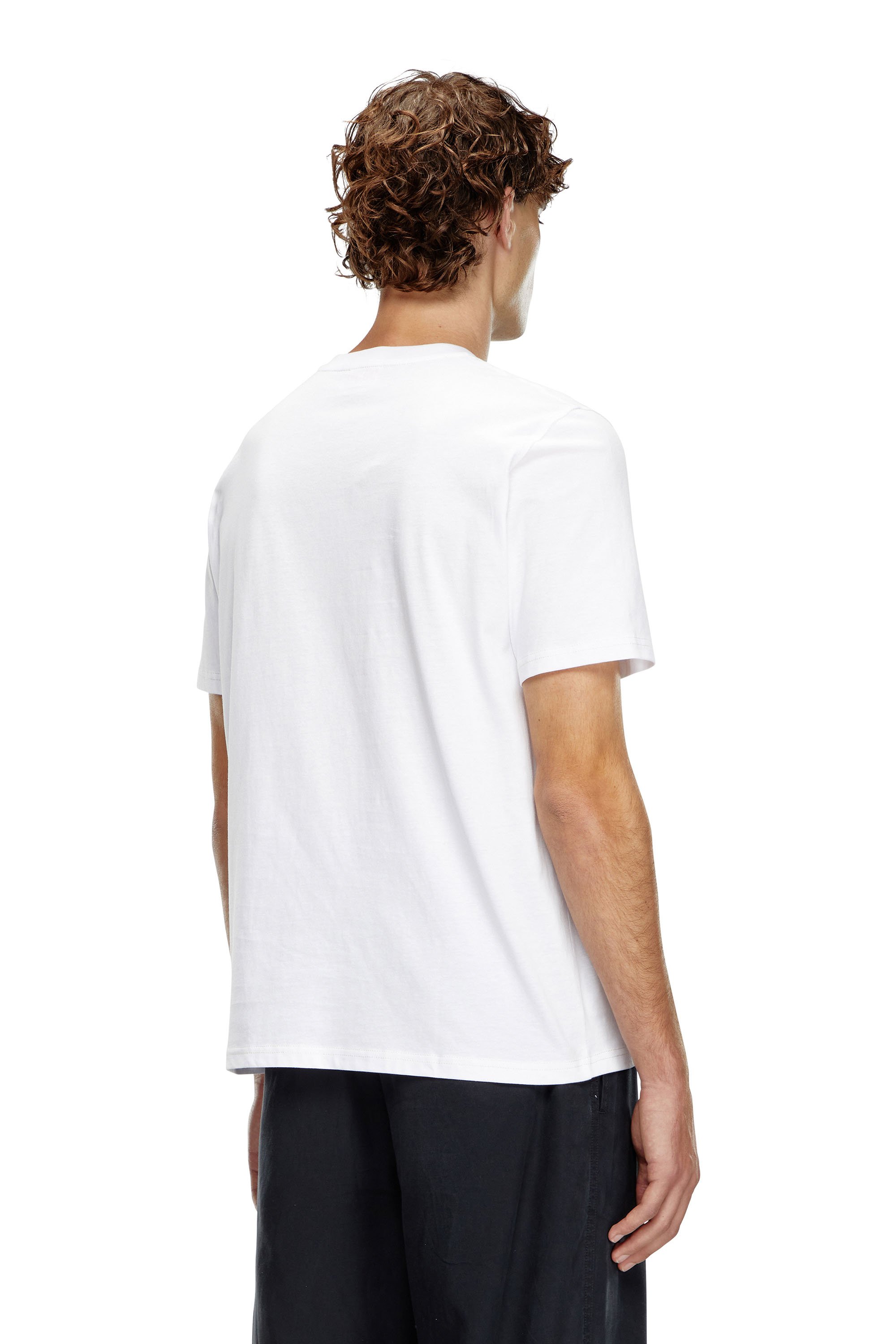 Diesel - T-ADJUST-K14, Man's T-shirt with splashed-effect logo in White - 4