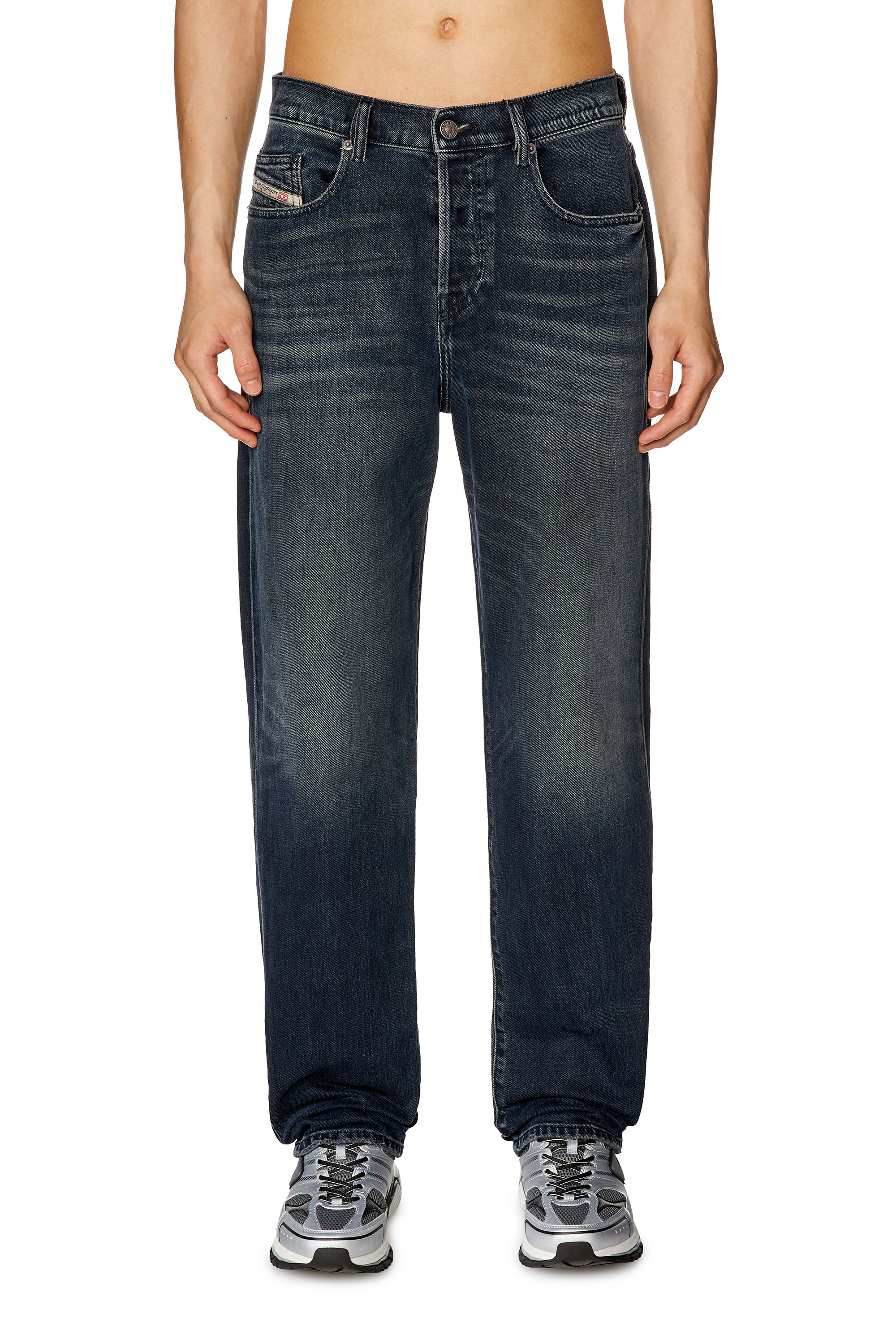 Diesel - 2020 D-Viker 09G40 Straight Jeans, Dark Blue - Image 1