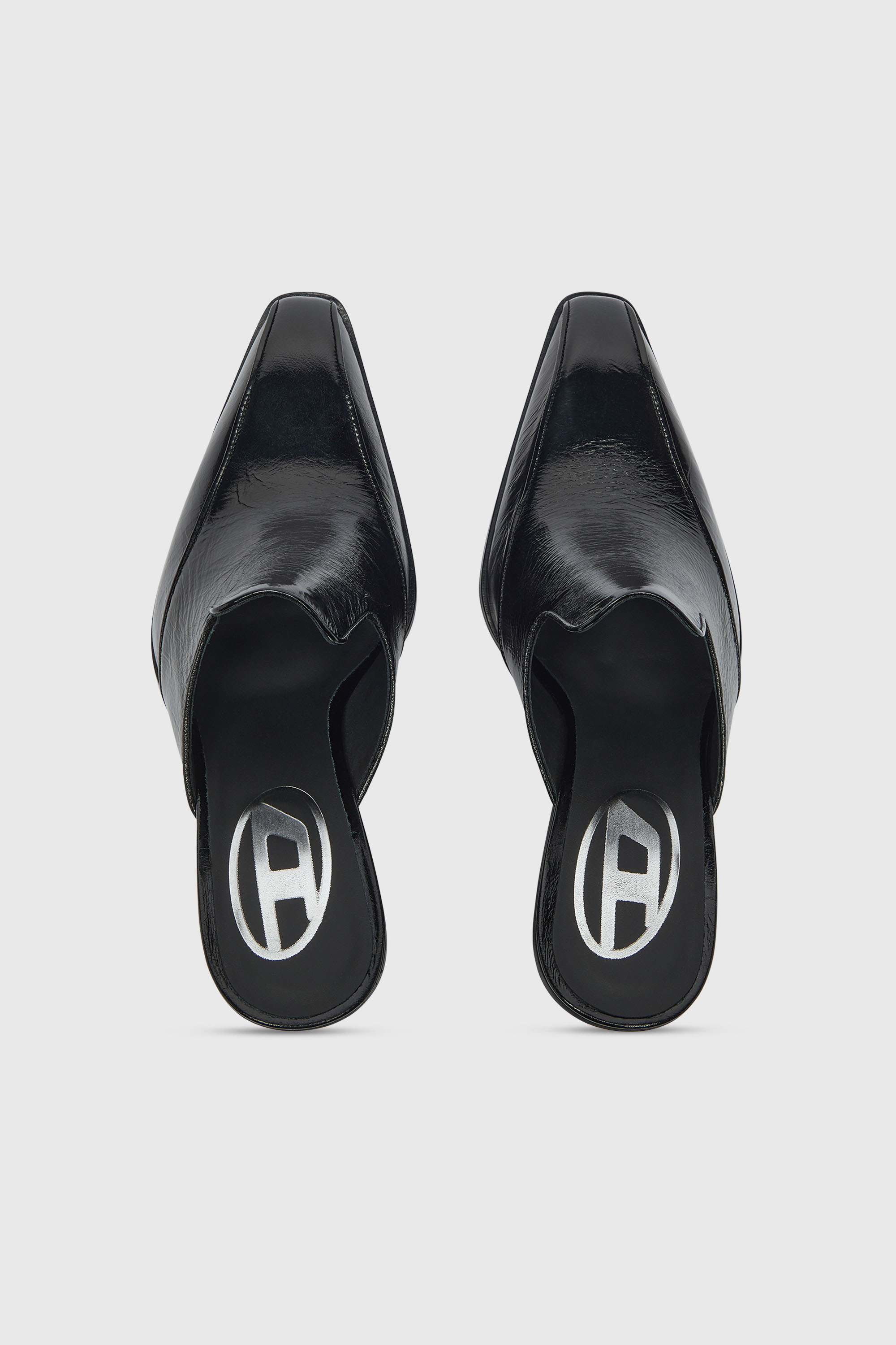 Diesel - D-LUFFY-75-MULE, Woman's D-Luffy - Western-style mules in patent leather in Black - 4