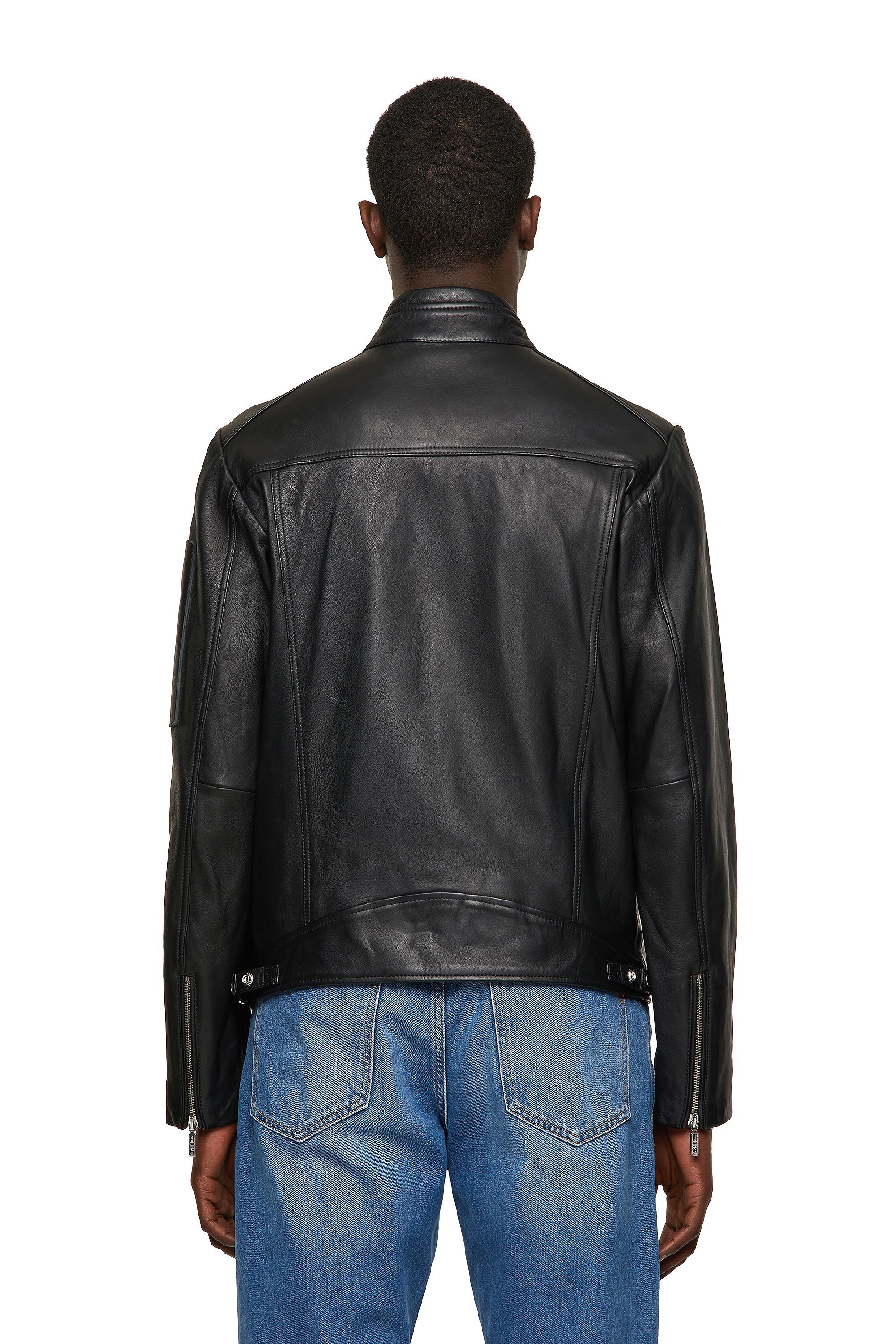 L-CASE-KA Man: Leather racer jacket | Diesel