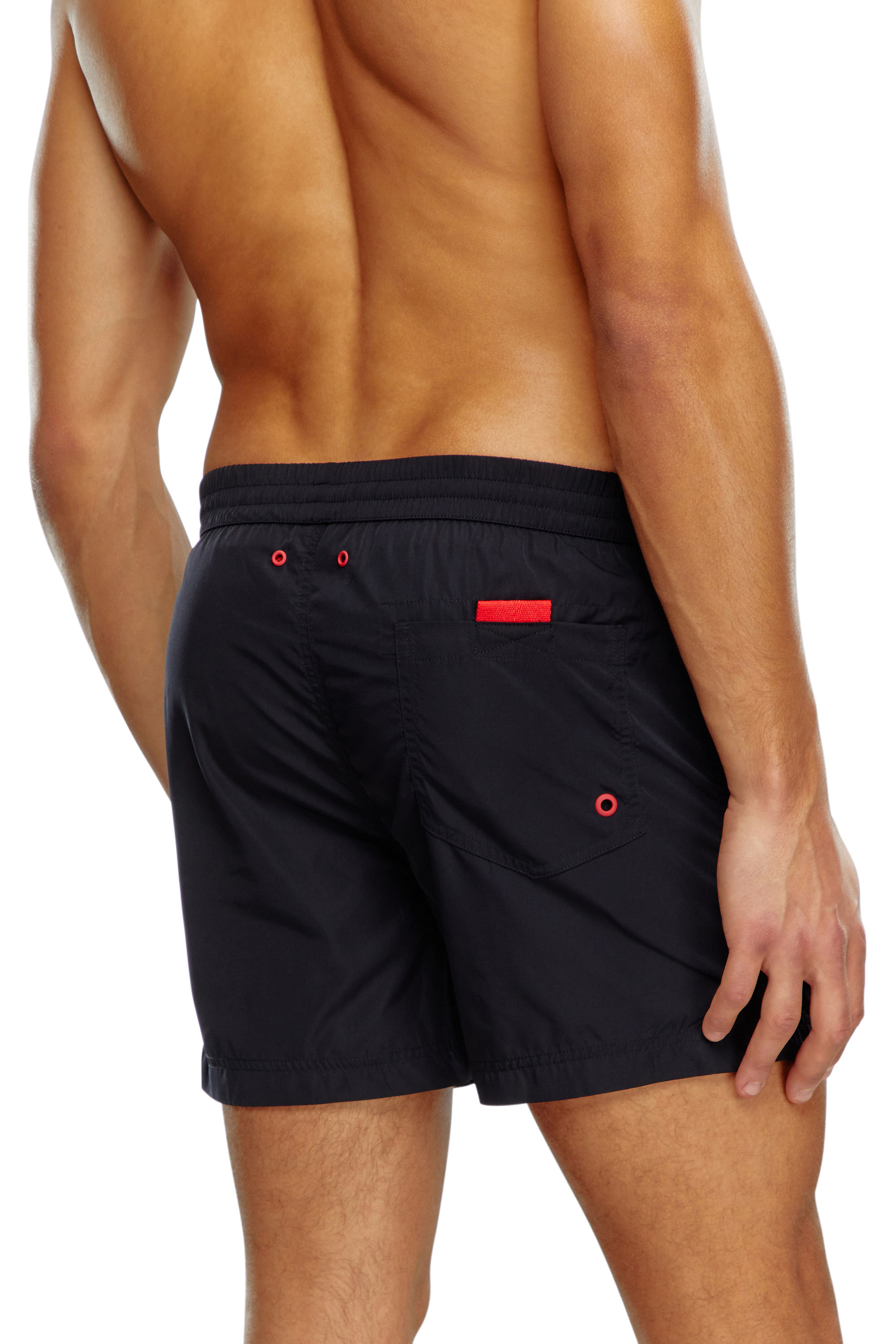 Diesel - BMBX-KEN-37, Man Mid-length swim shorts with tonal logo in Black - Image 3