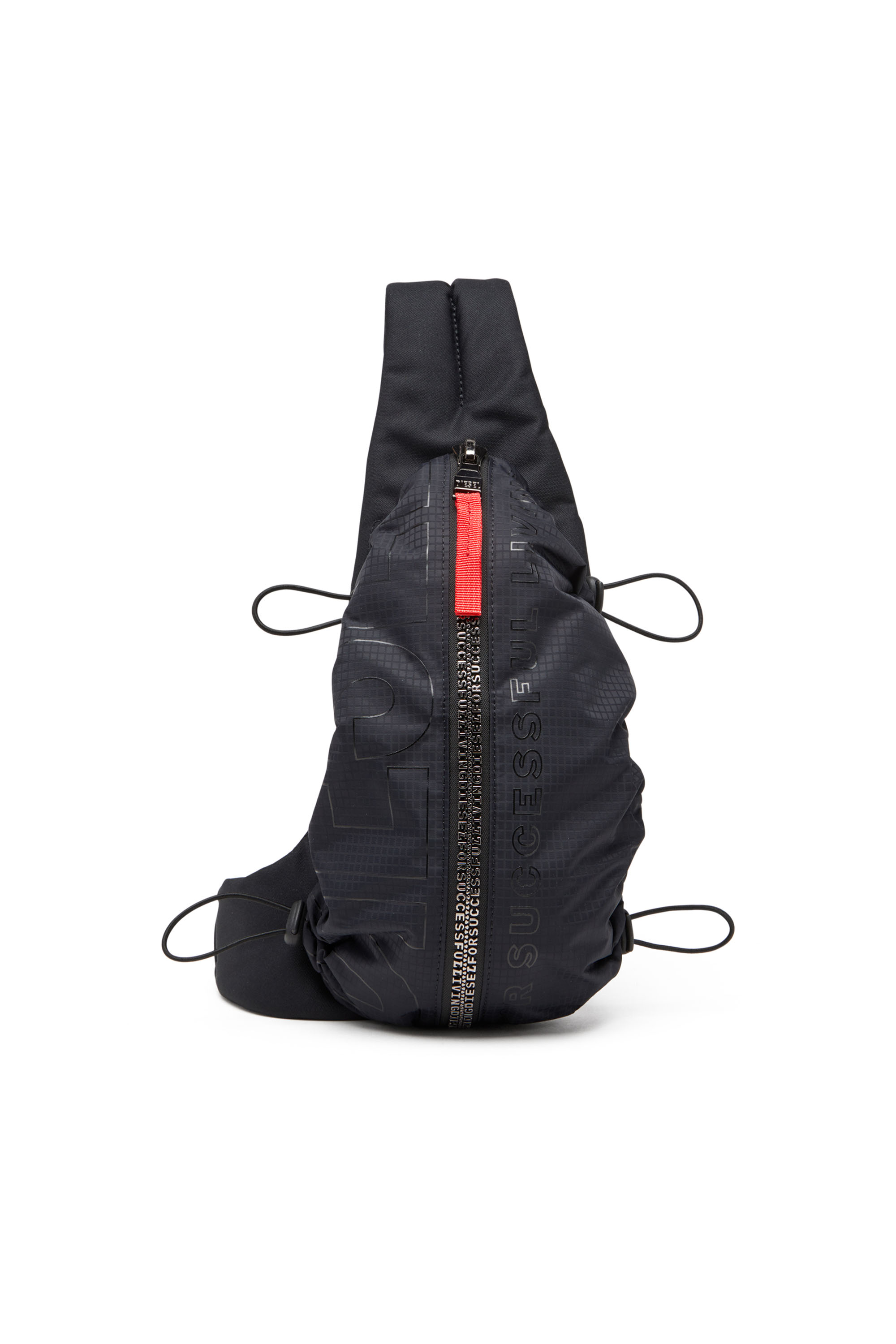 ZIP-D CROSSBODY X, Black Diesel - ZIP-D CROSSBODY X, Man's Zip-D-Sling bag in check-jacquard shell in Black - 1