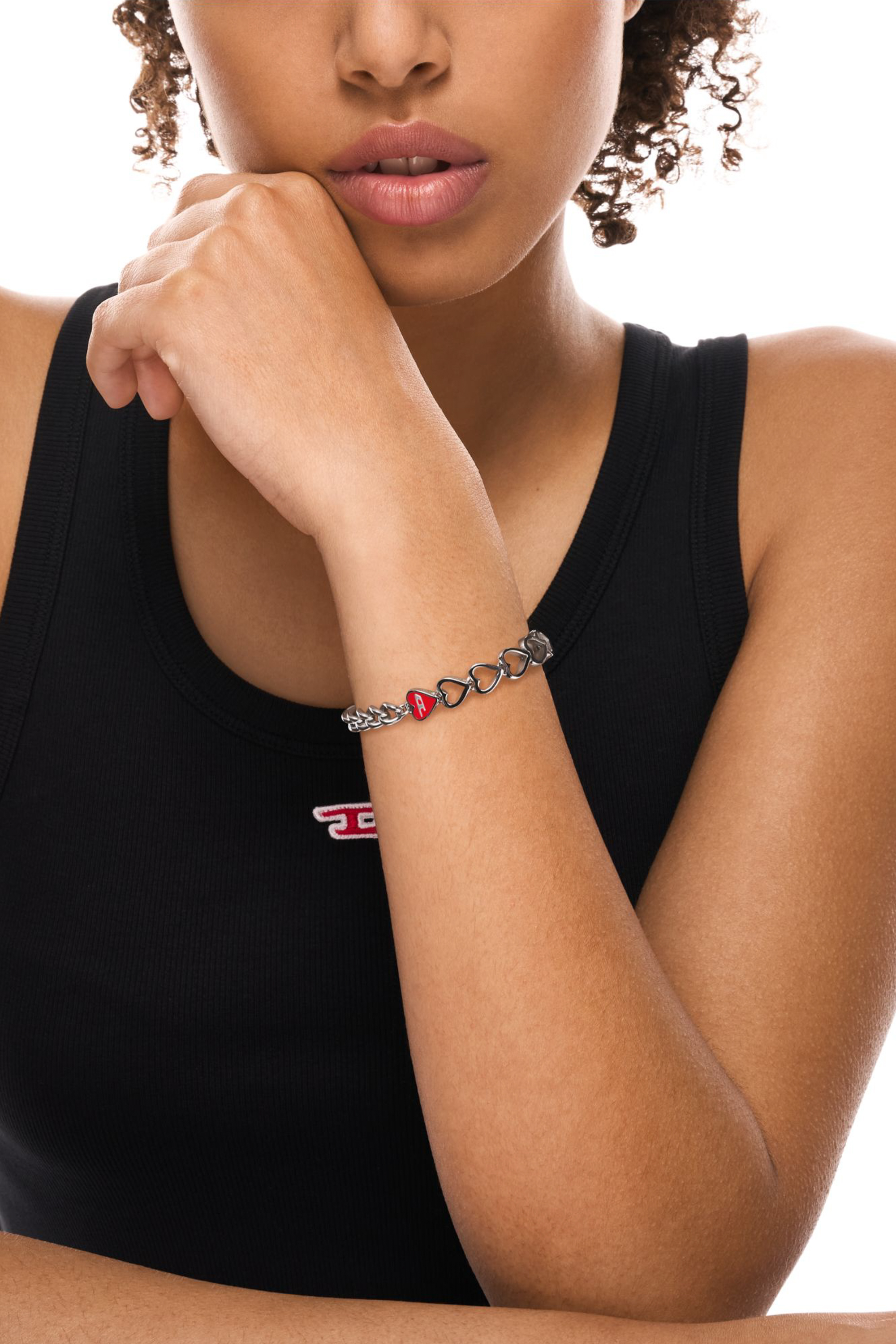 Diesel - DX166840 JEWELLERY, Unisex's Stainless Steel Chain Bracelet in Silver - 3