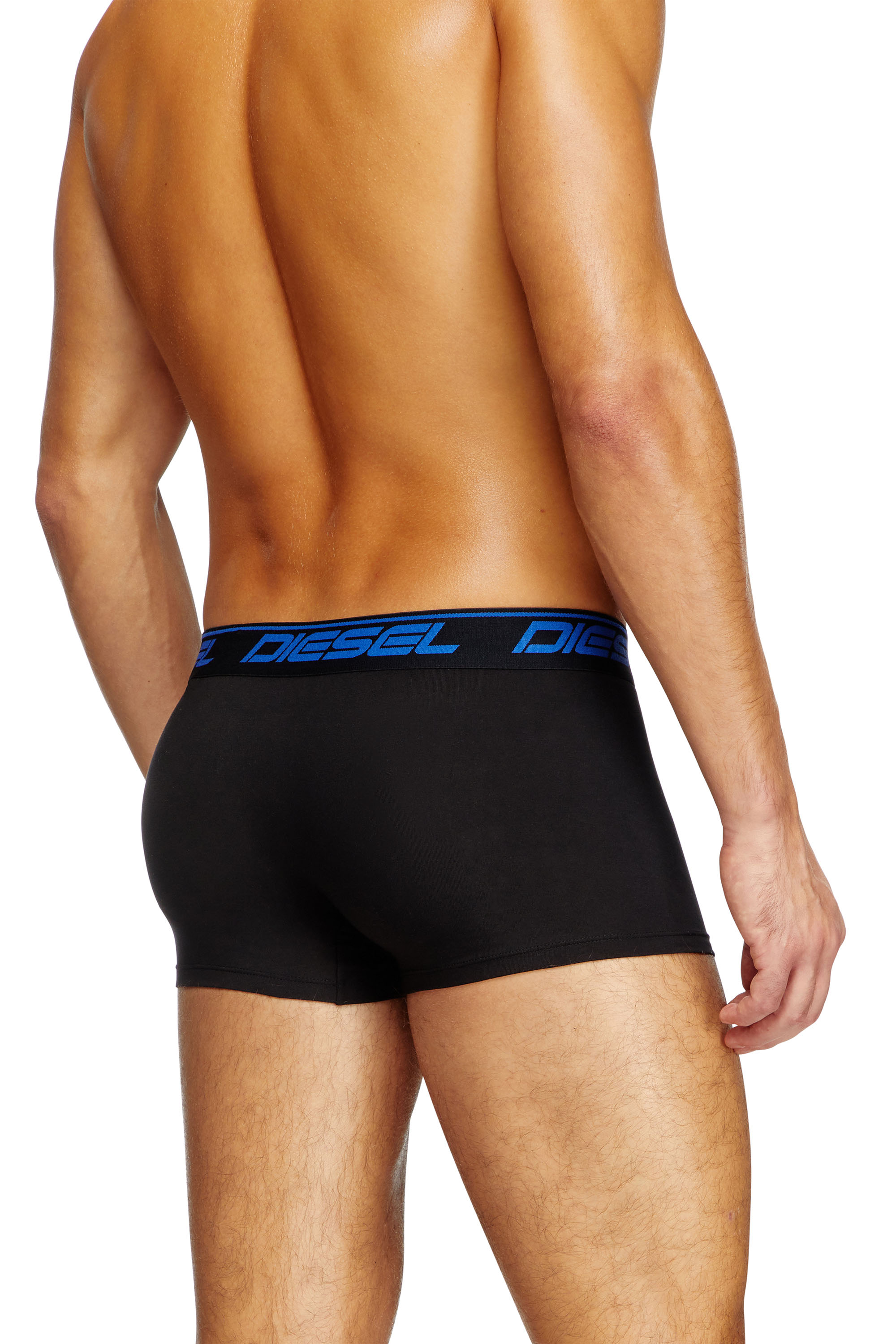 Diesel - UMBX-DAMIENTHREEPACK, Man's Three-pack cloudy-print boxer briefs in Black/Blue - 4