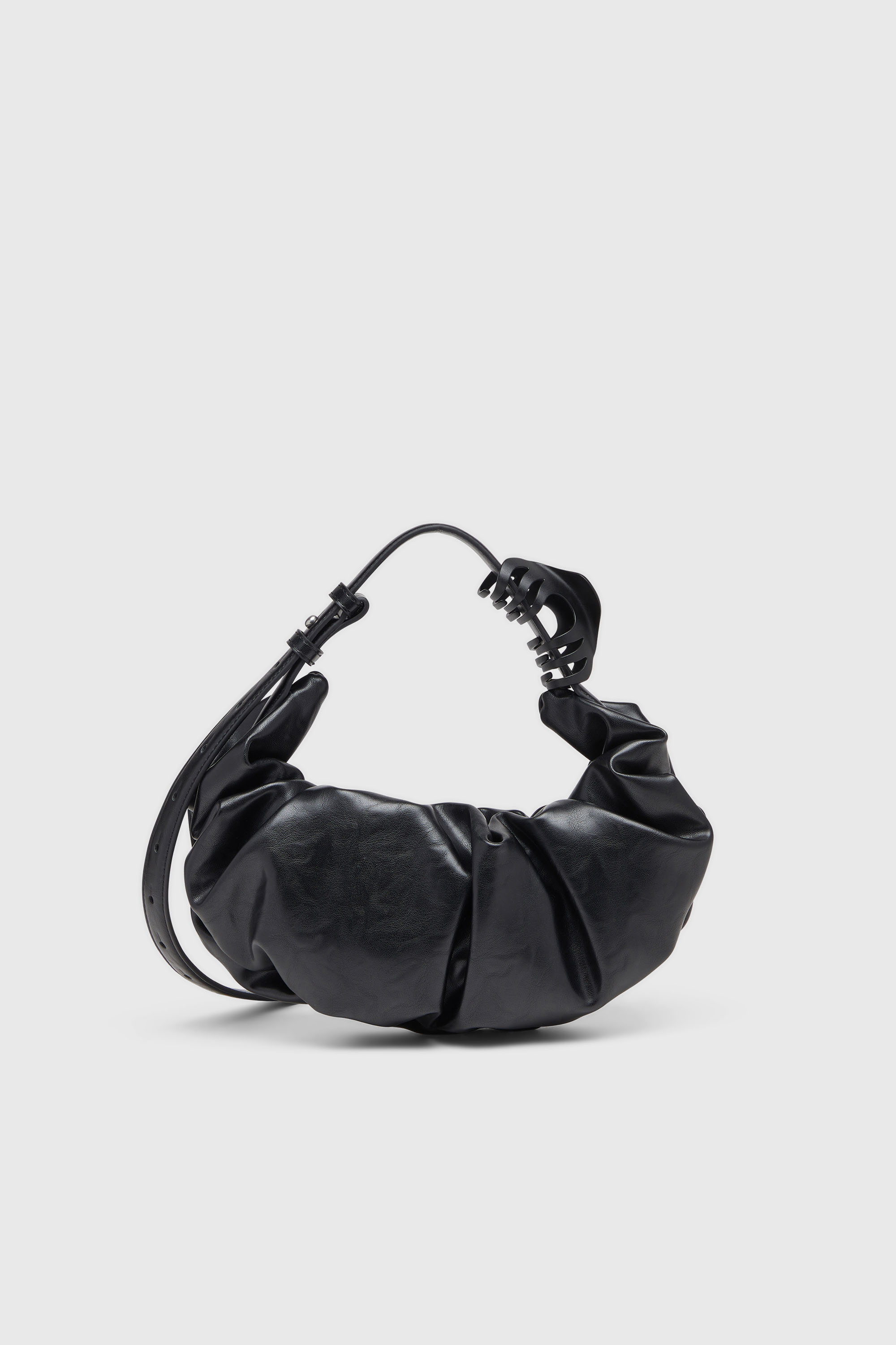 Diesel - GRAB-D HOBO S, Woman's Grab-D-Small scruched hobo bag in Black - 2
