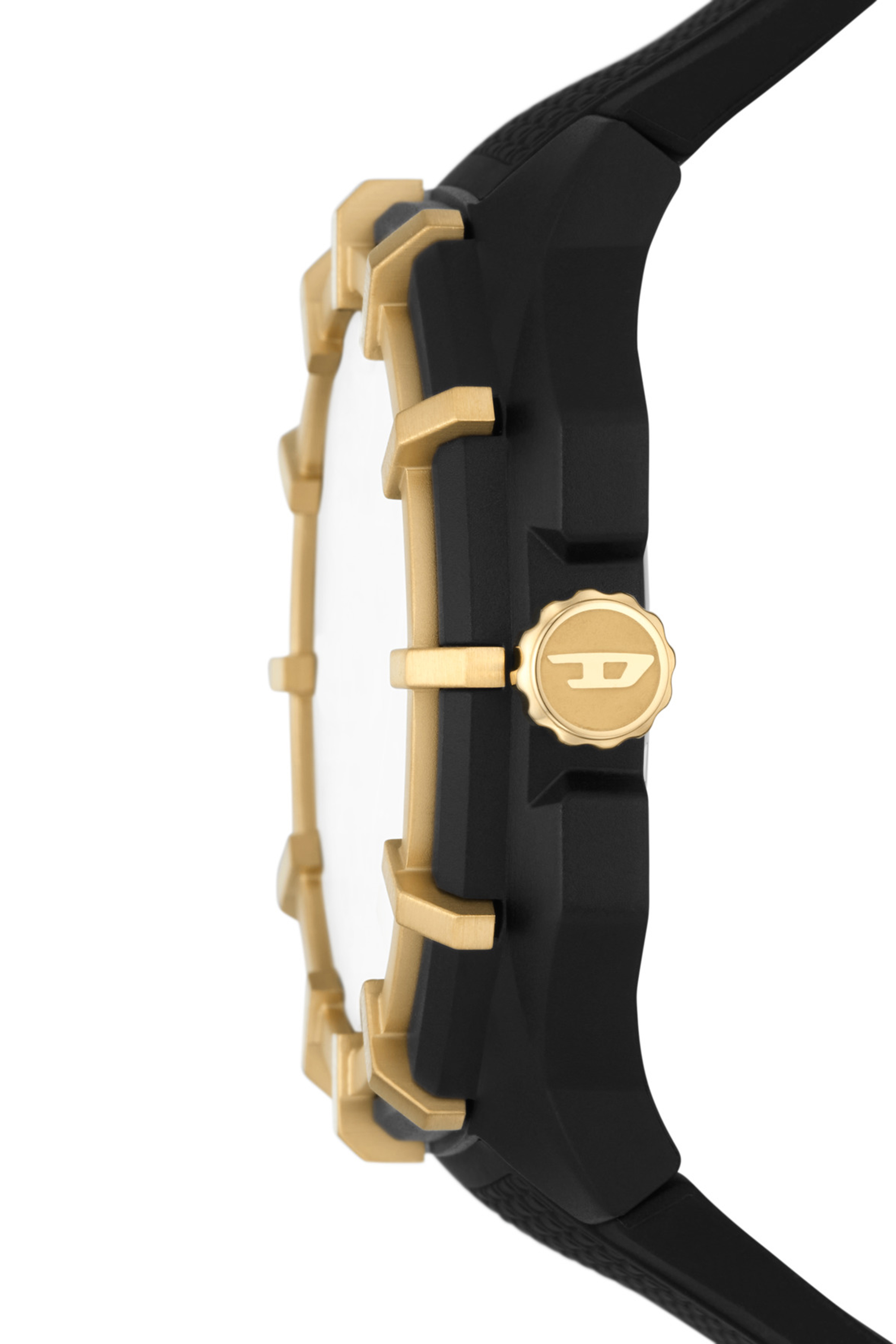 Diesel - DZ1987, Man's Framed three-hand black silicone watch in Black - 3