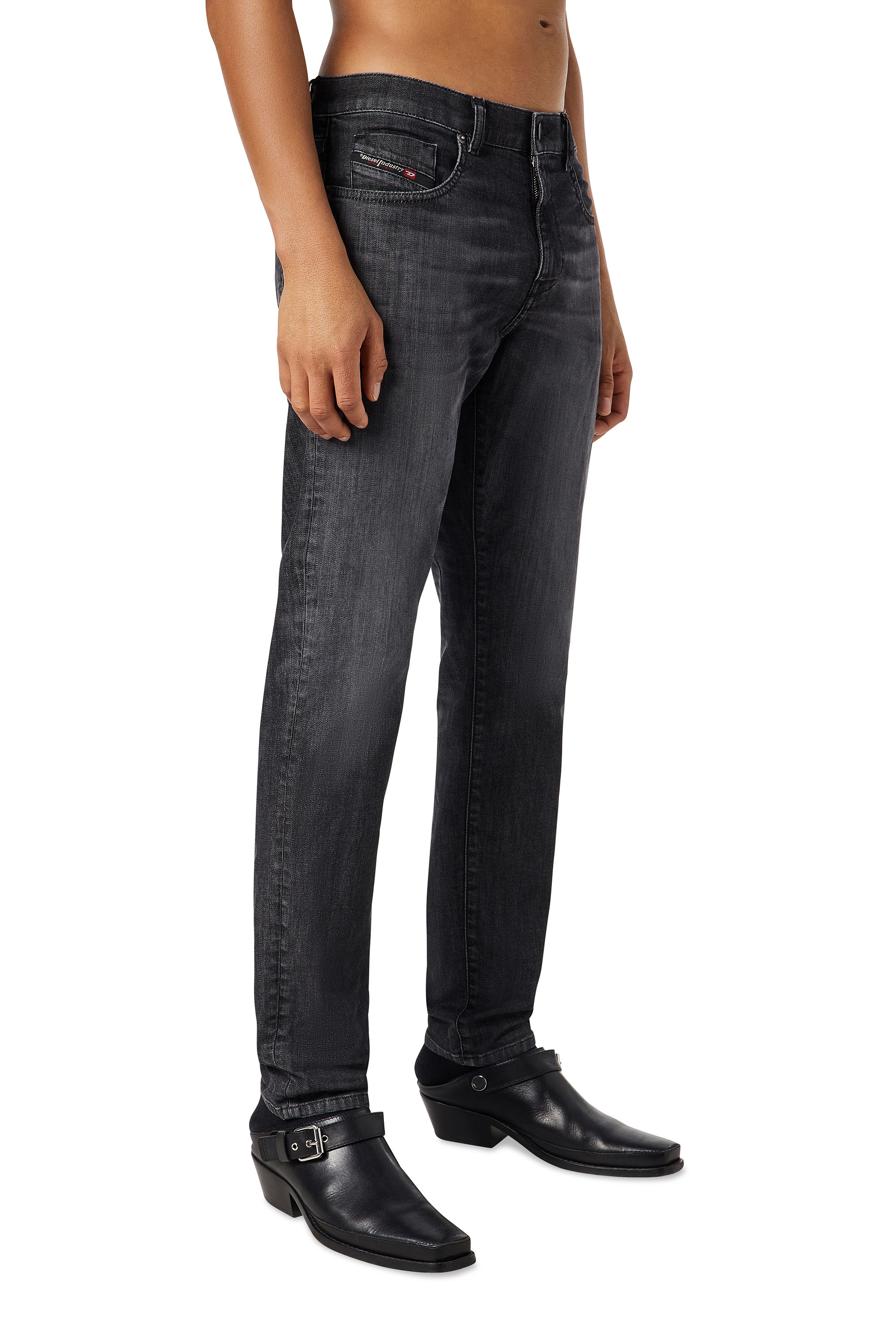 Diesel - D-Strukt JoggJeans® 09D08 Slim, Black/Dark grey - Image 4
