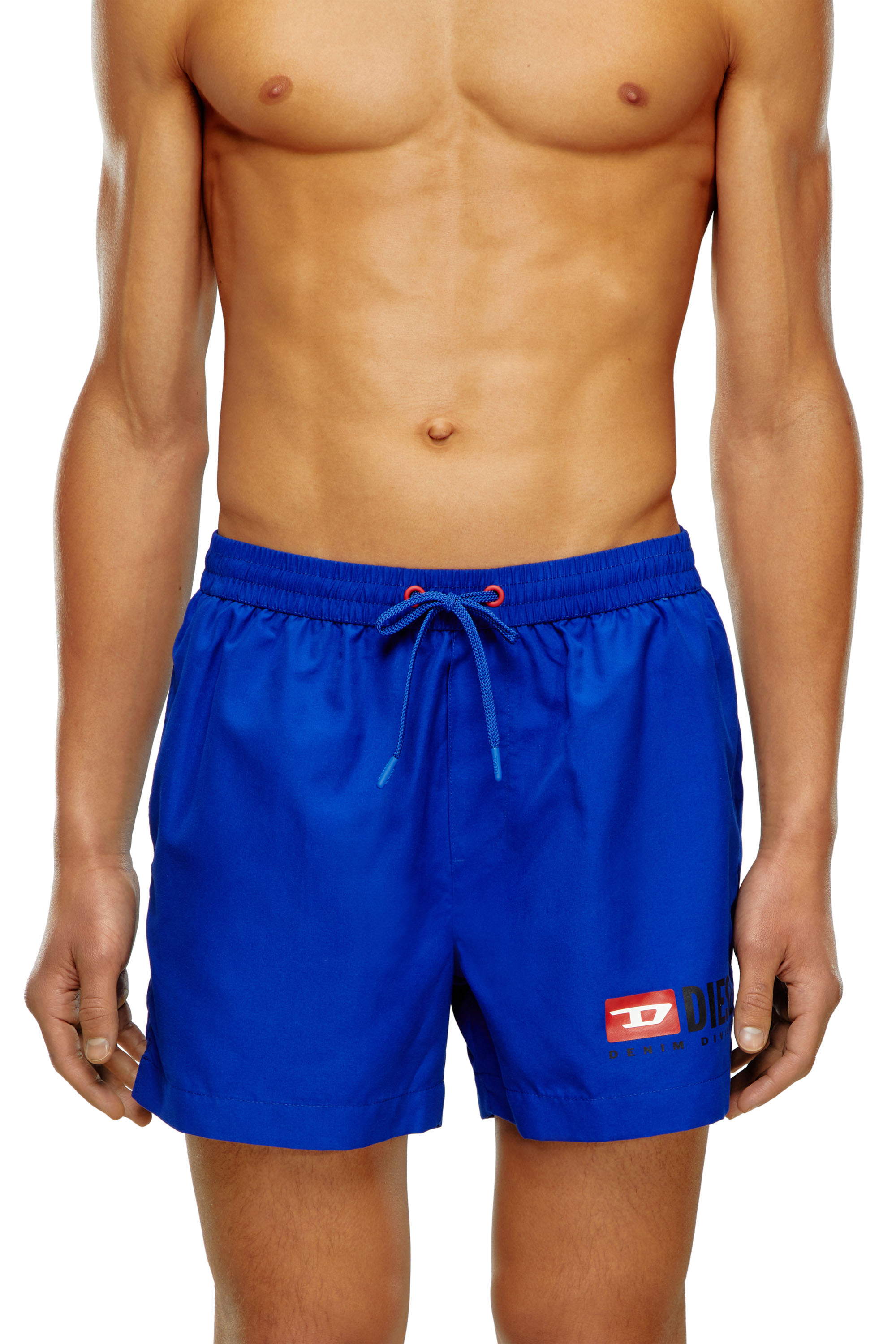 Diesel - BMBX-KEN-37, Man Mid-length swim shorts with logo print in Blue - Image 2