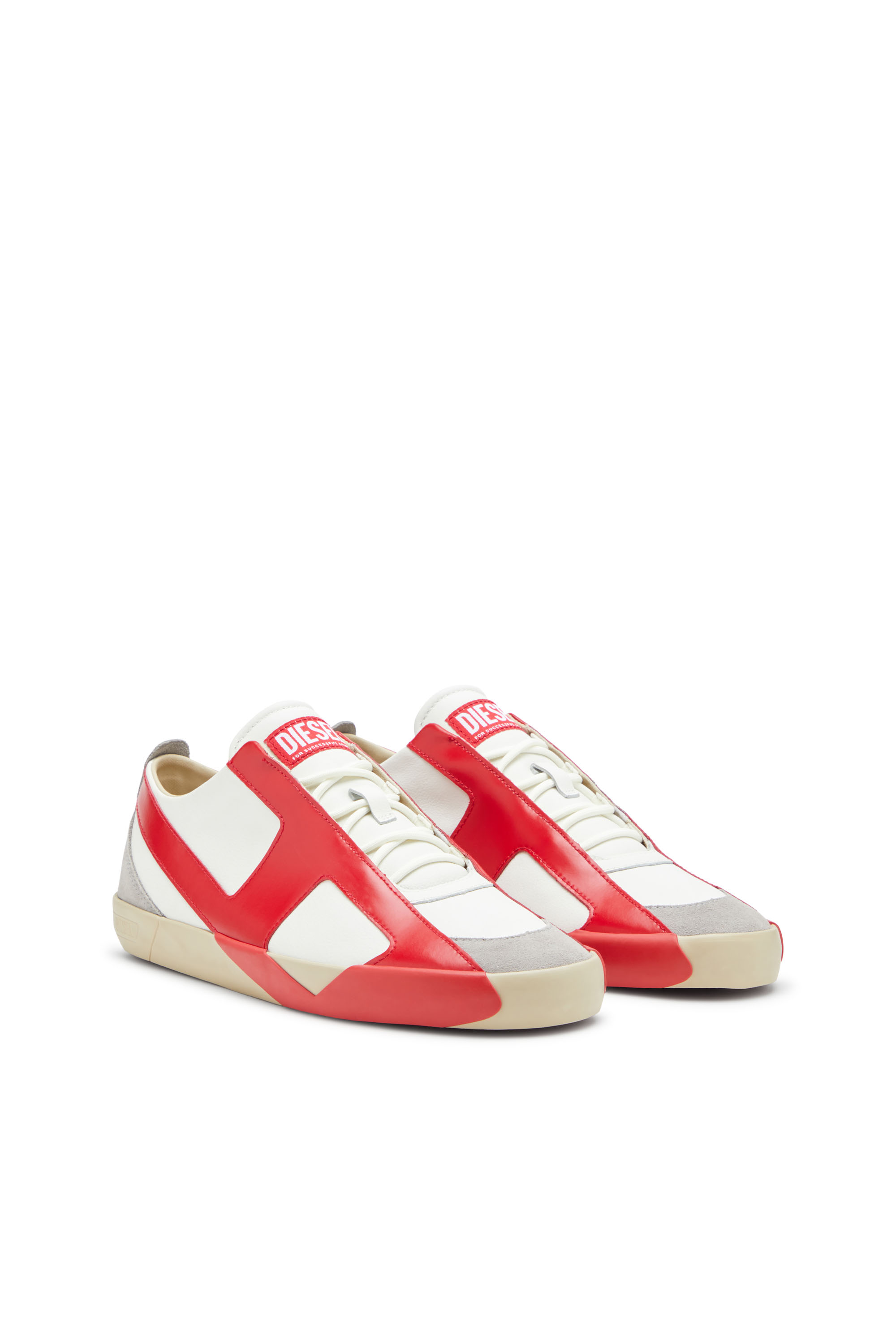 Diesel - S-SLANTE-D LOW, Man's Sneakers in suede and leather with D logo in null - 2