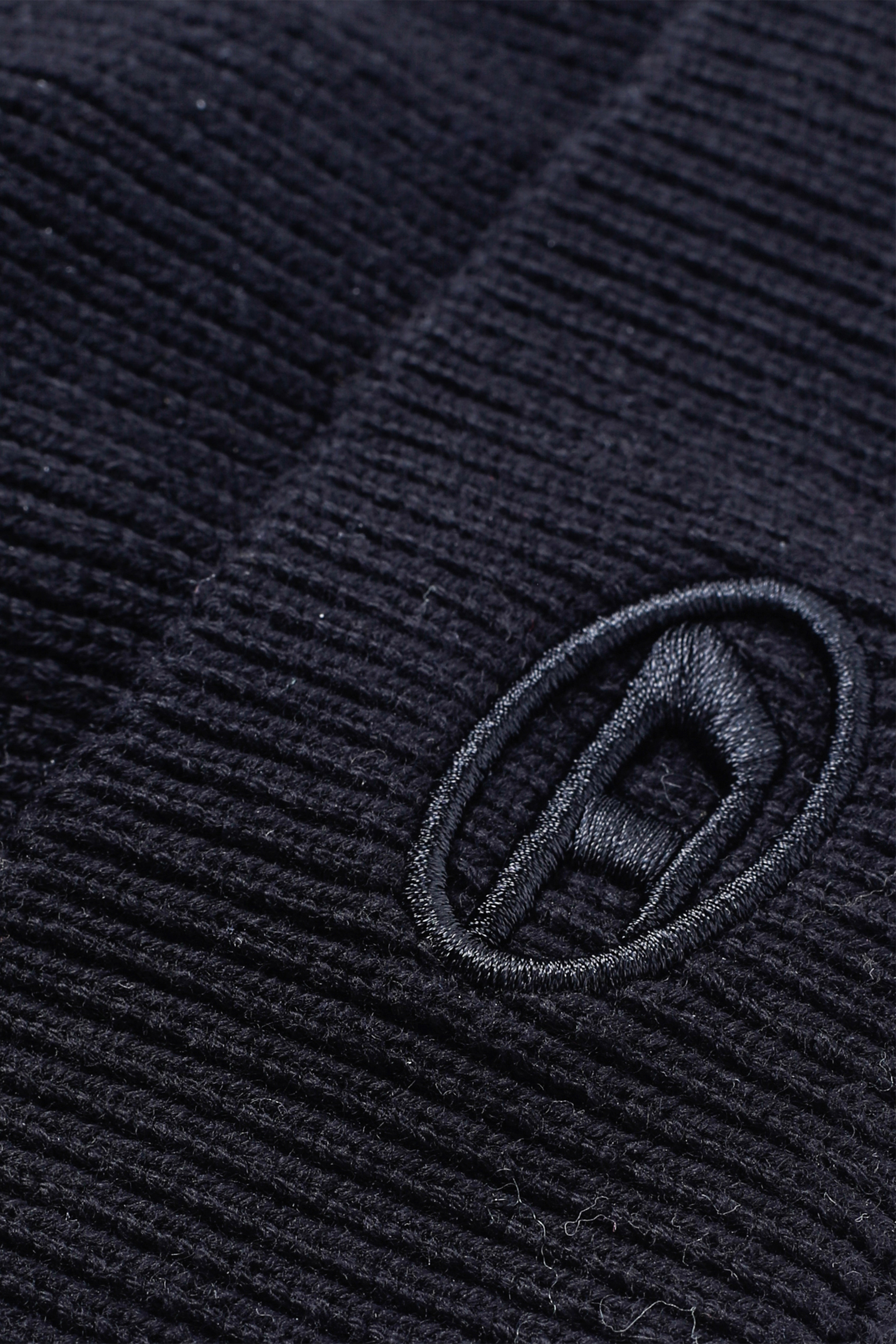 K-CODER-FULLY B, Black Diesel - K-CODER-FULLY B, Unisex's Ribbed beanie with D embroidery in Black - 3