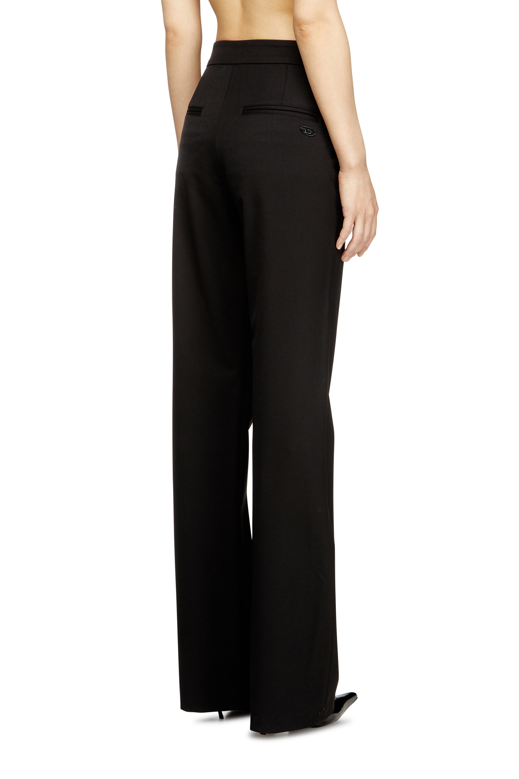 Diesel - P-ROMISE-S3, Woman's Pants in cool wool in Black - 3