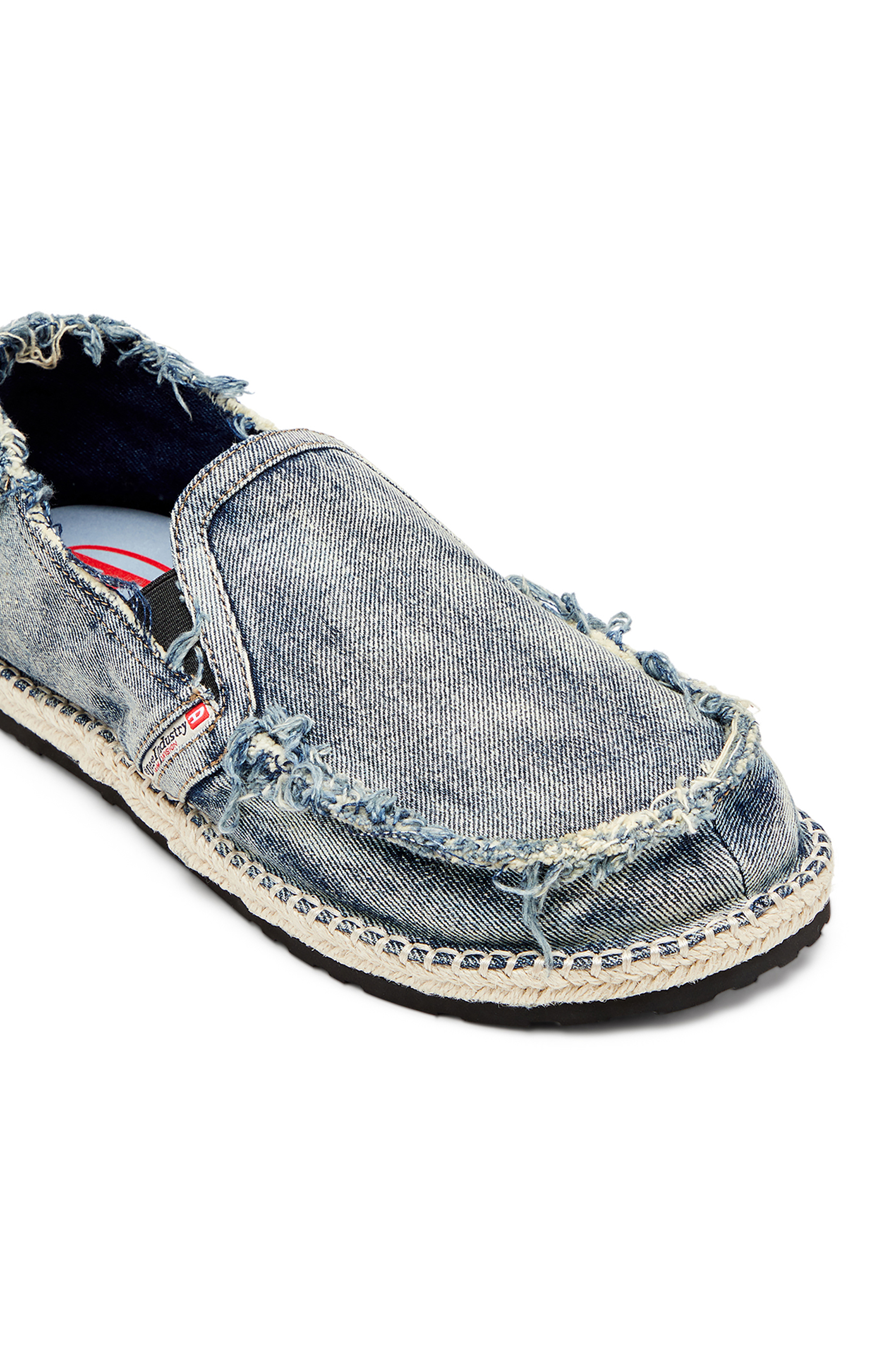 Diesel - D-LUKAS ESP, Man's D-Lukas-Espadrille loafers in distressed denim in Light Blue - 6