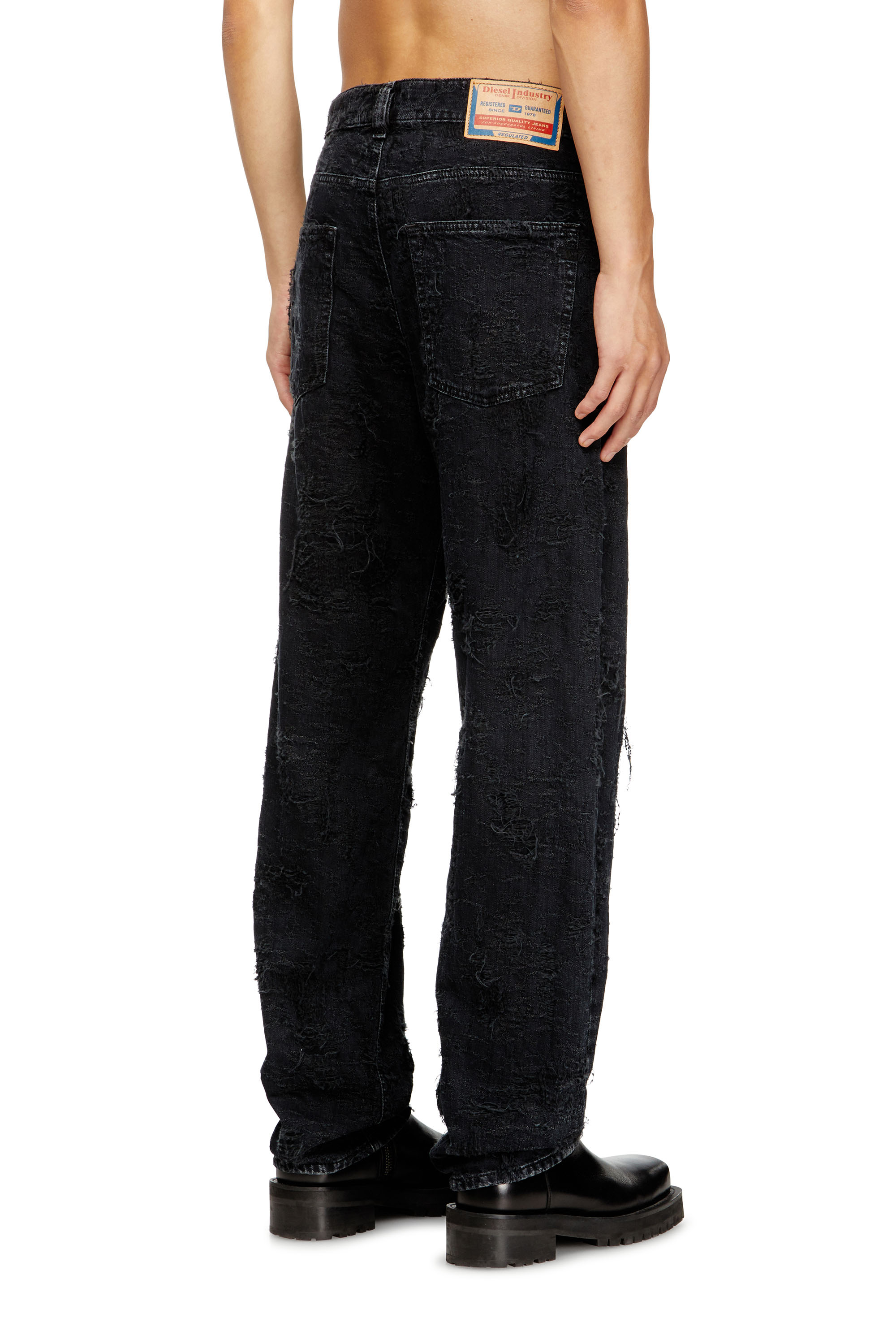 Diesel - Man's Regular Jeans 2024 D-Macs 007BW, Black/Dark grey - 3