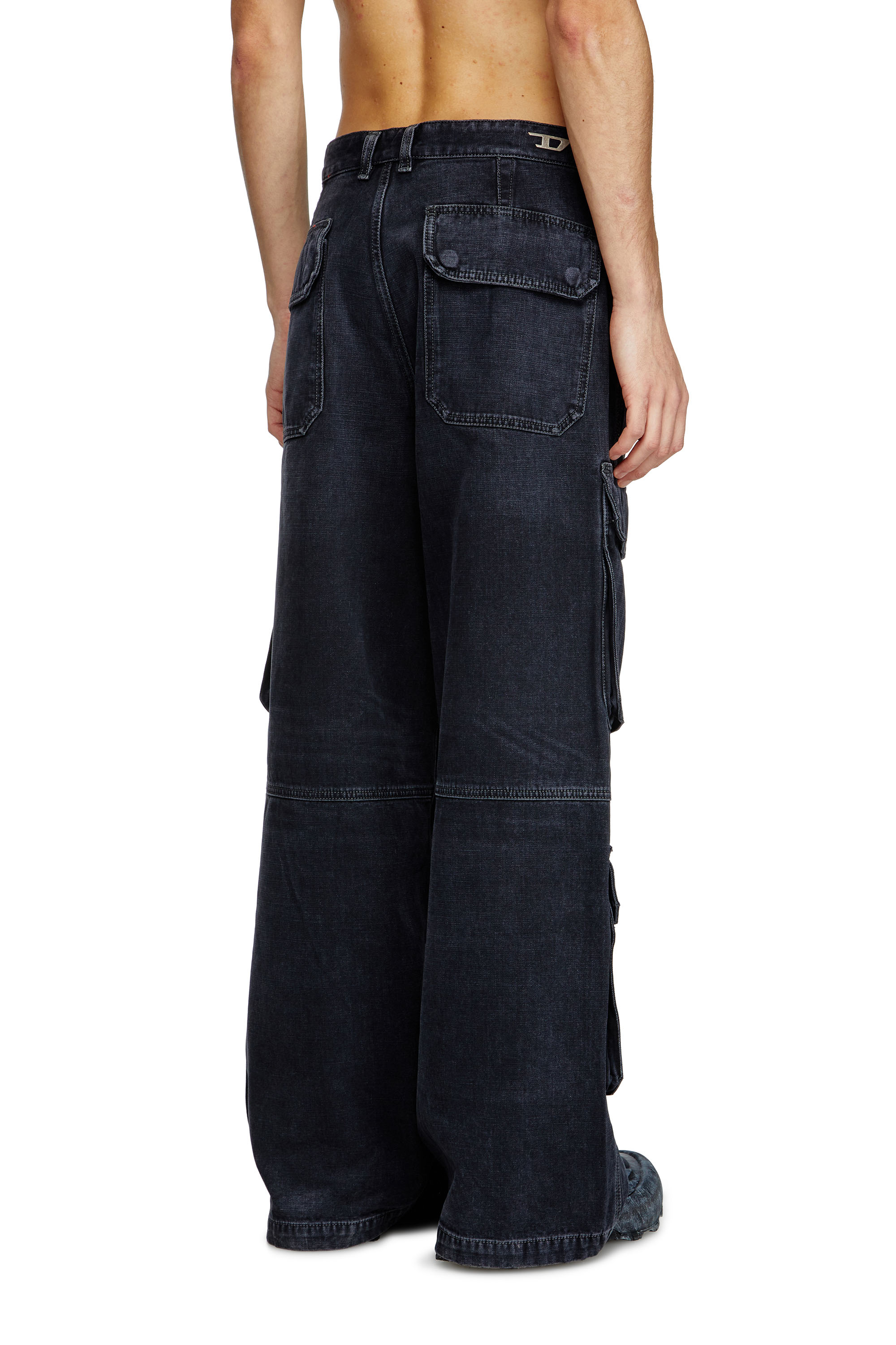 Relaxed Jeans D-Touch 007Z9, Black/Dark grey Diesel - Man's Relaxed Jeans D-Touch 007Z9, Black/Dark grey - 4