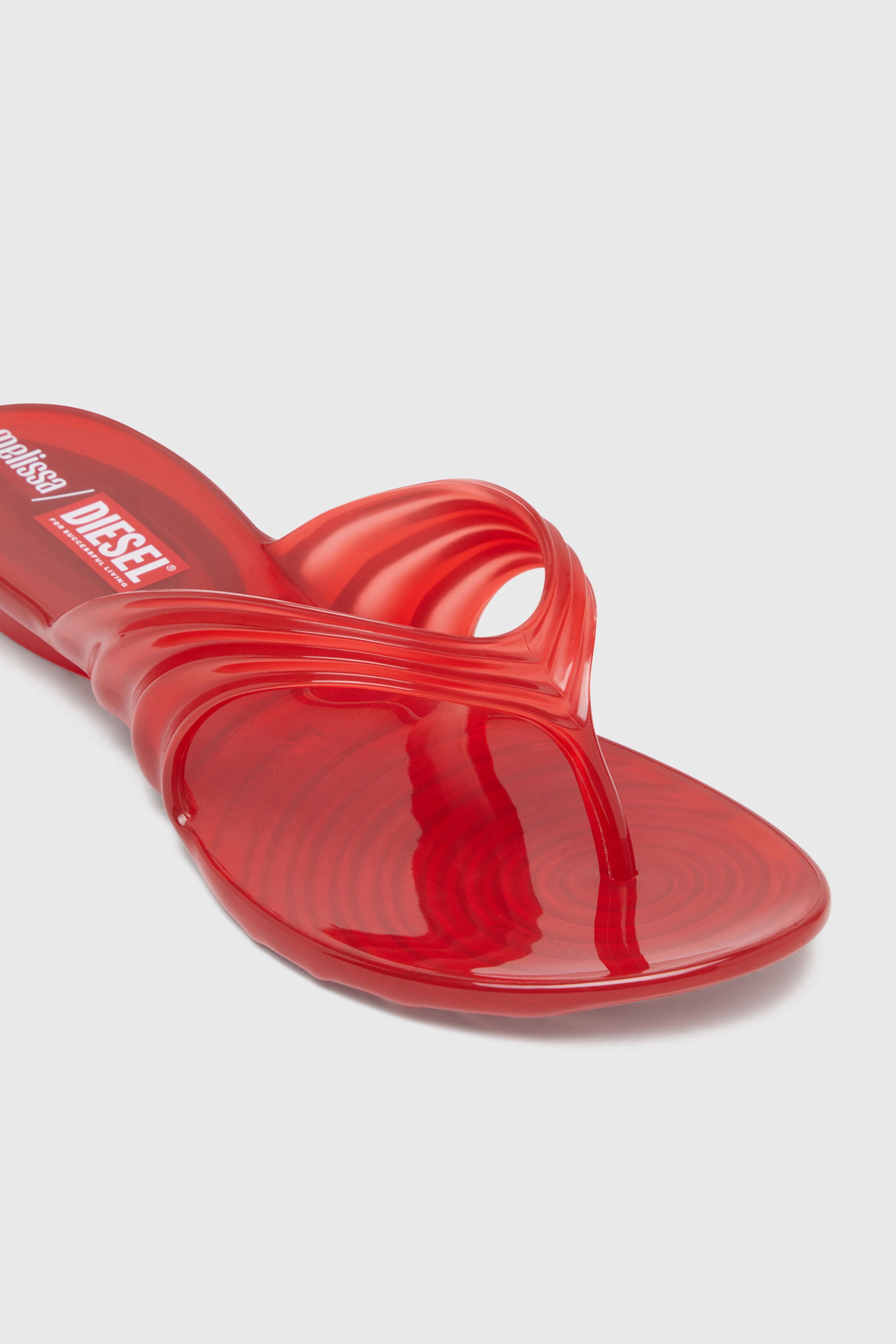 Diesel - MELISSA QUANTUM THONG, Woman's Sculptural flip-flops in Melflex&reg; in Red - 6