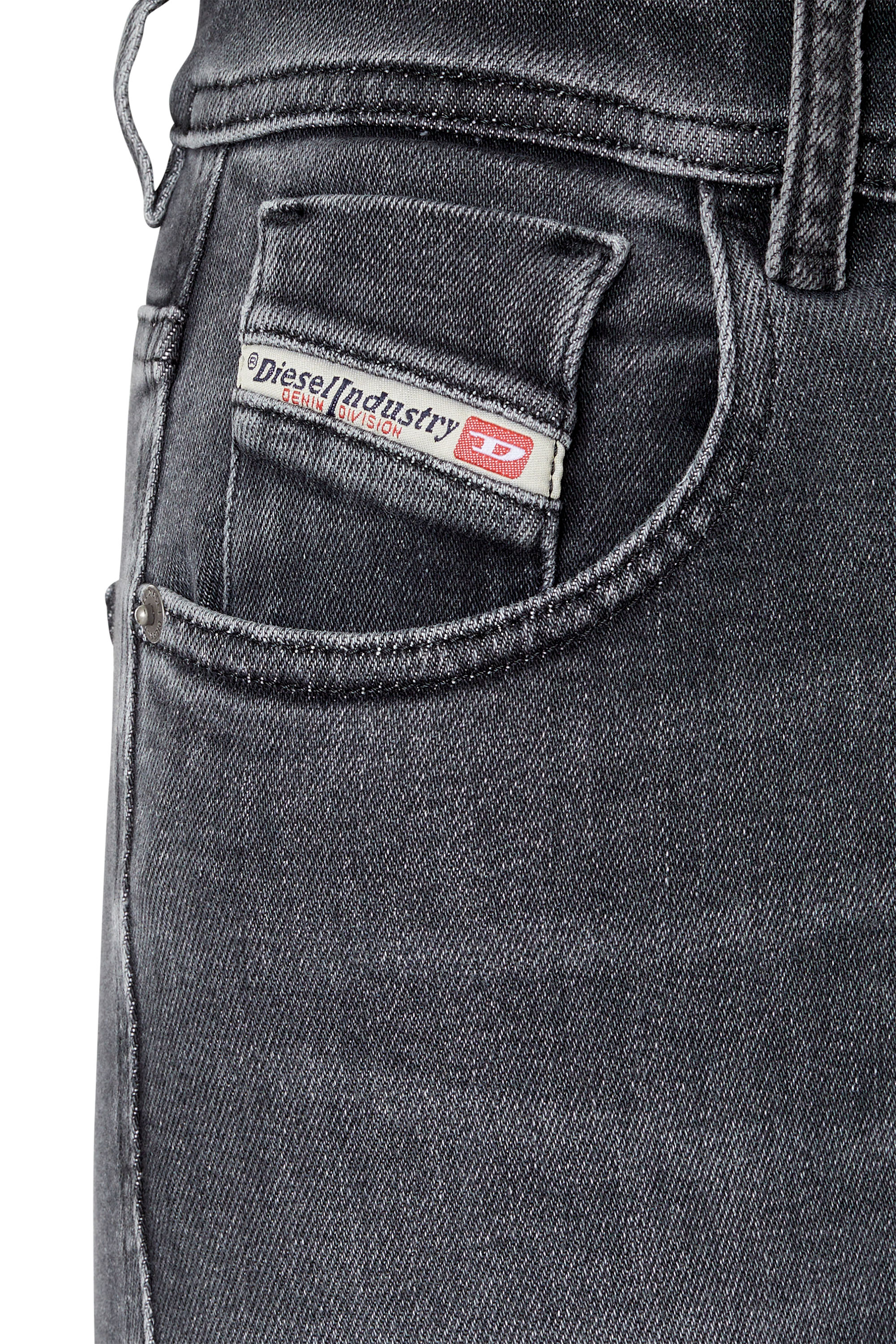 Diesel - Super skinny Jeans 1984 Slandy-High 09D61, Black/Dark grey - Image 3