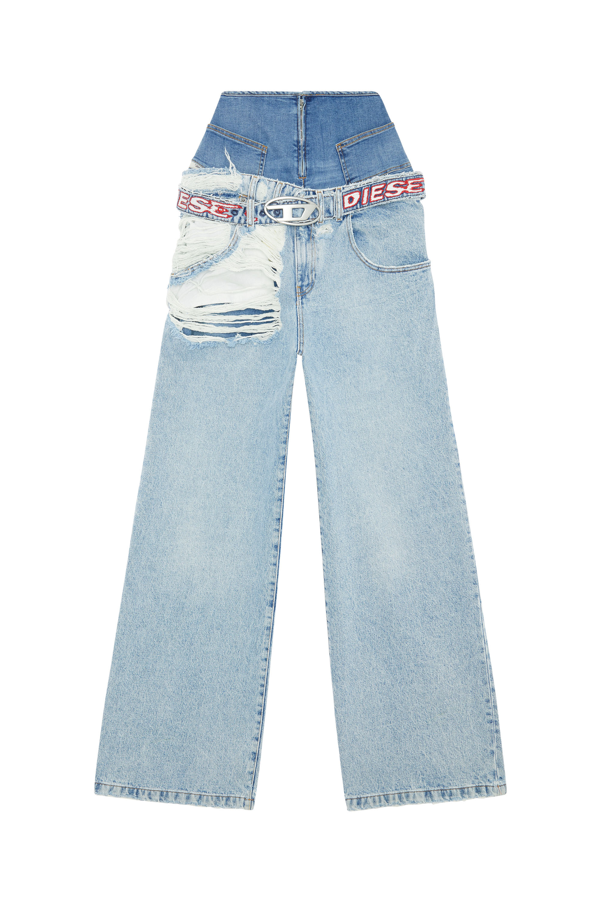 Diesel - D-Illin 0EMAG Boyfriend Jeans, Light Blue - Image 5
