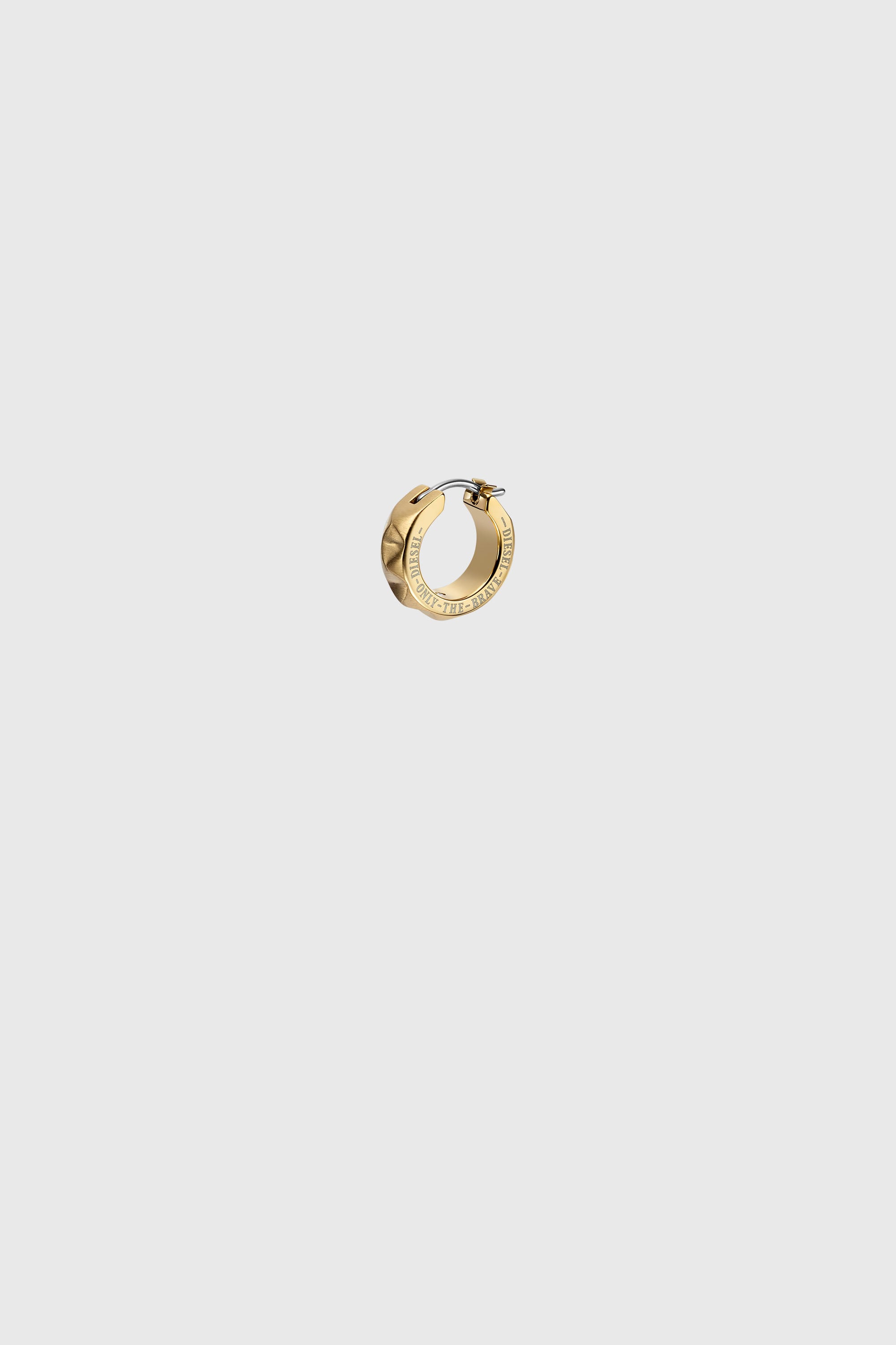 Diesel - DX1417, Unisex's Gold-Tone Stainless Steel single hoop earring in Gold - 1