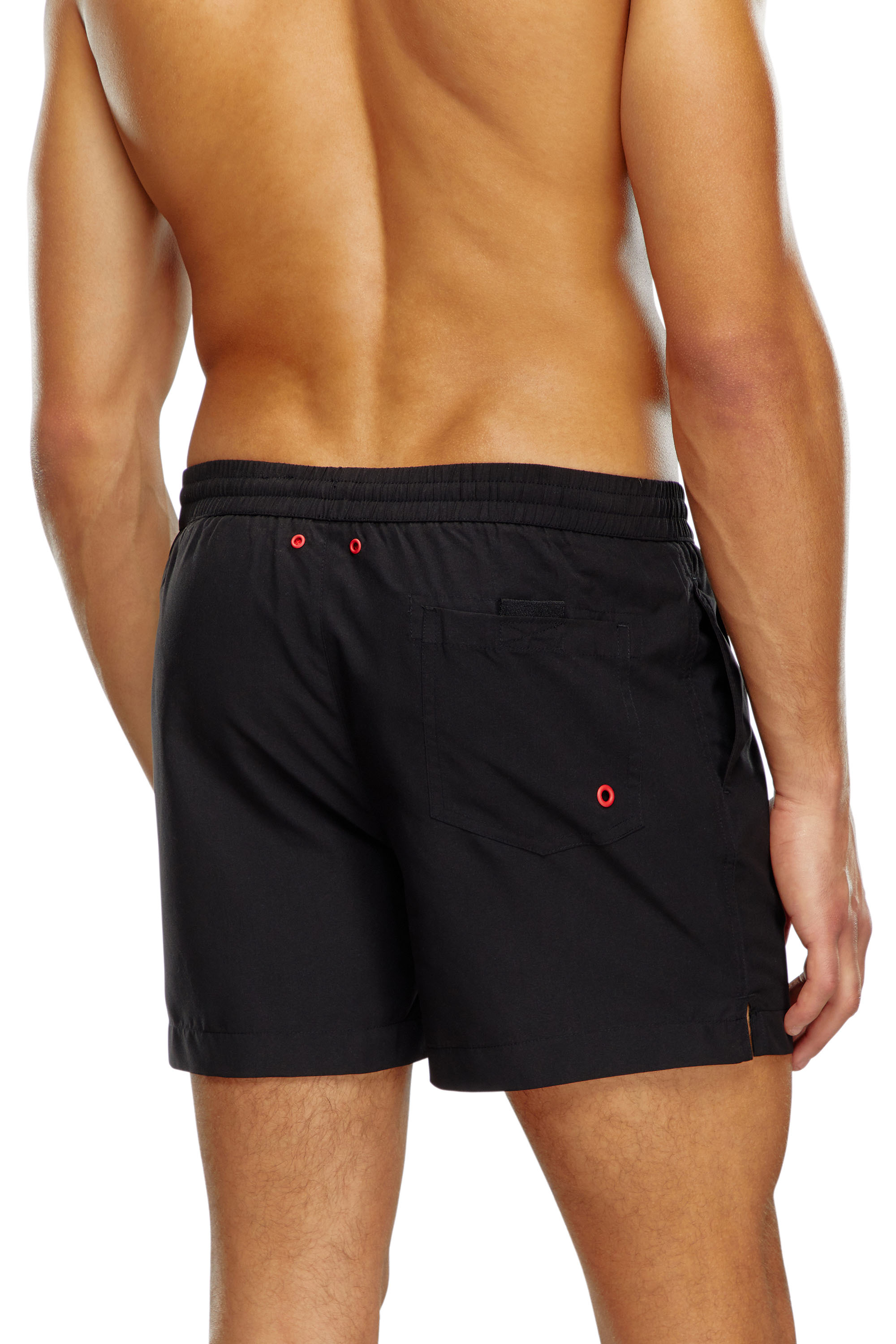 Diesel - BMBX-KEN-37, Man Mid-length swim shorts with logo print in Black - Image 3