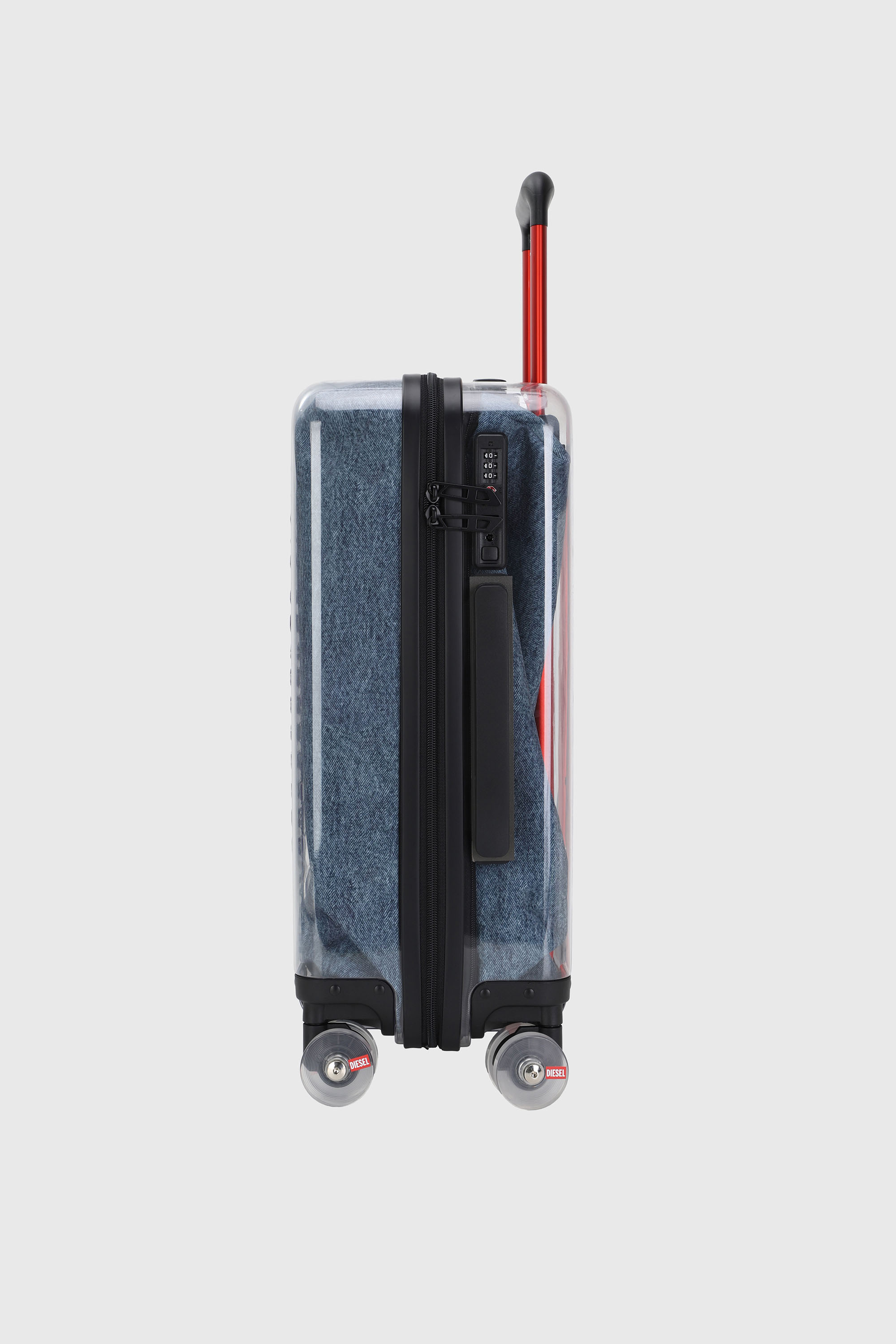 Diesel - LU0036 HARD LUGGAGE - DSL009, Unisex's Transparent logo suitcase size S in Blue - 4