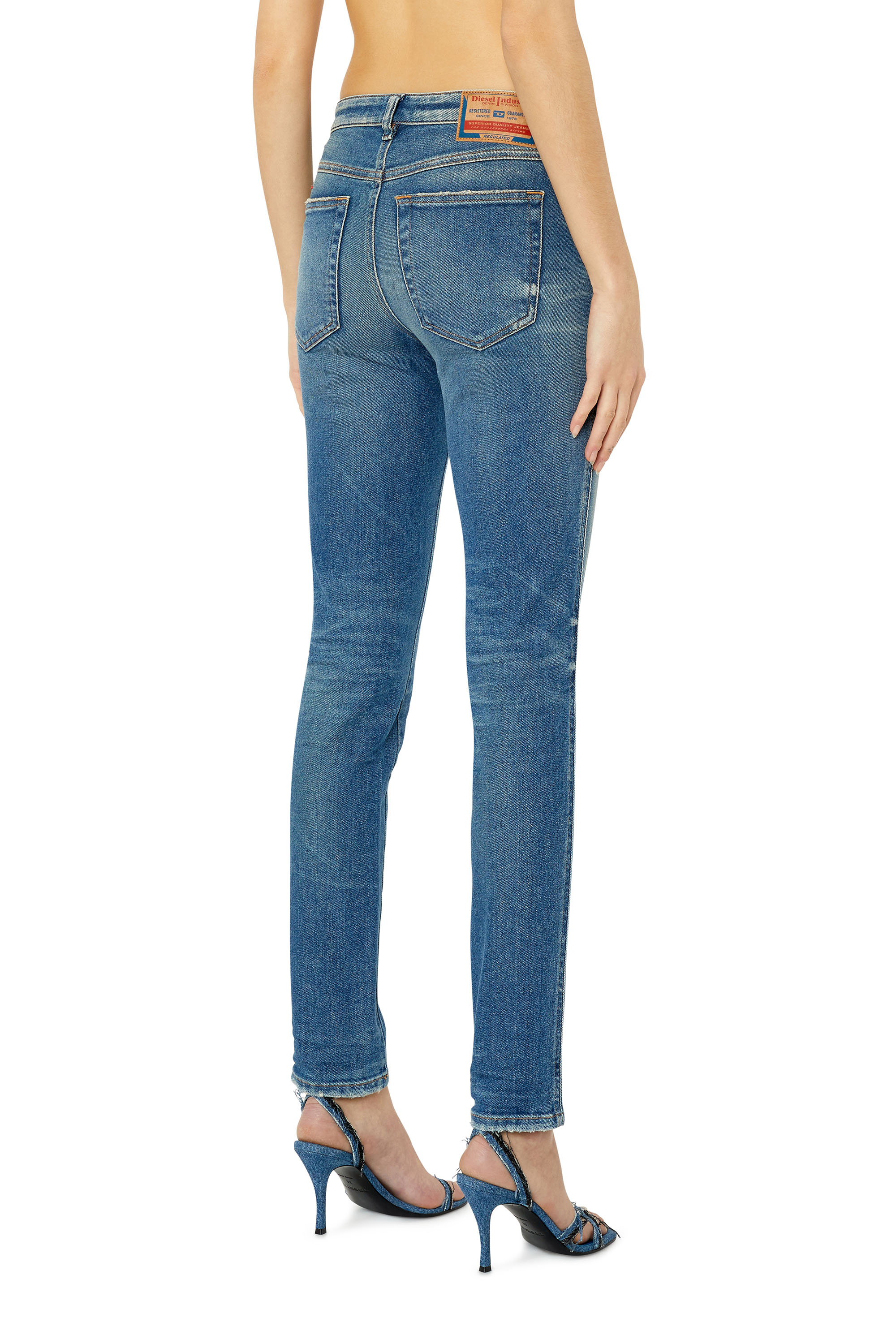 Diesel - 2015 Babhila 09E88 Skinny Jeans, Medium blue - Image 2