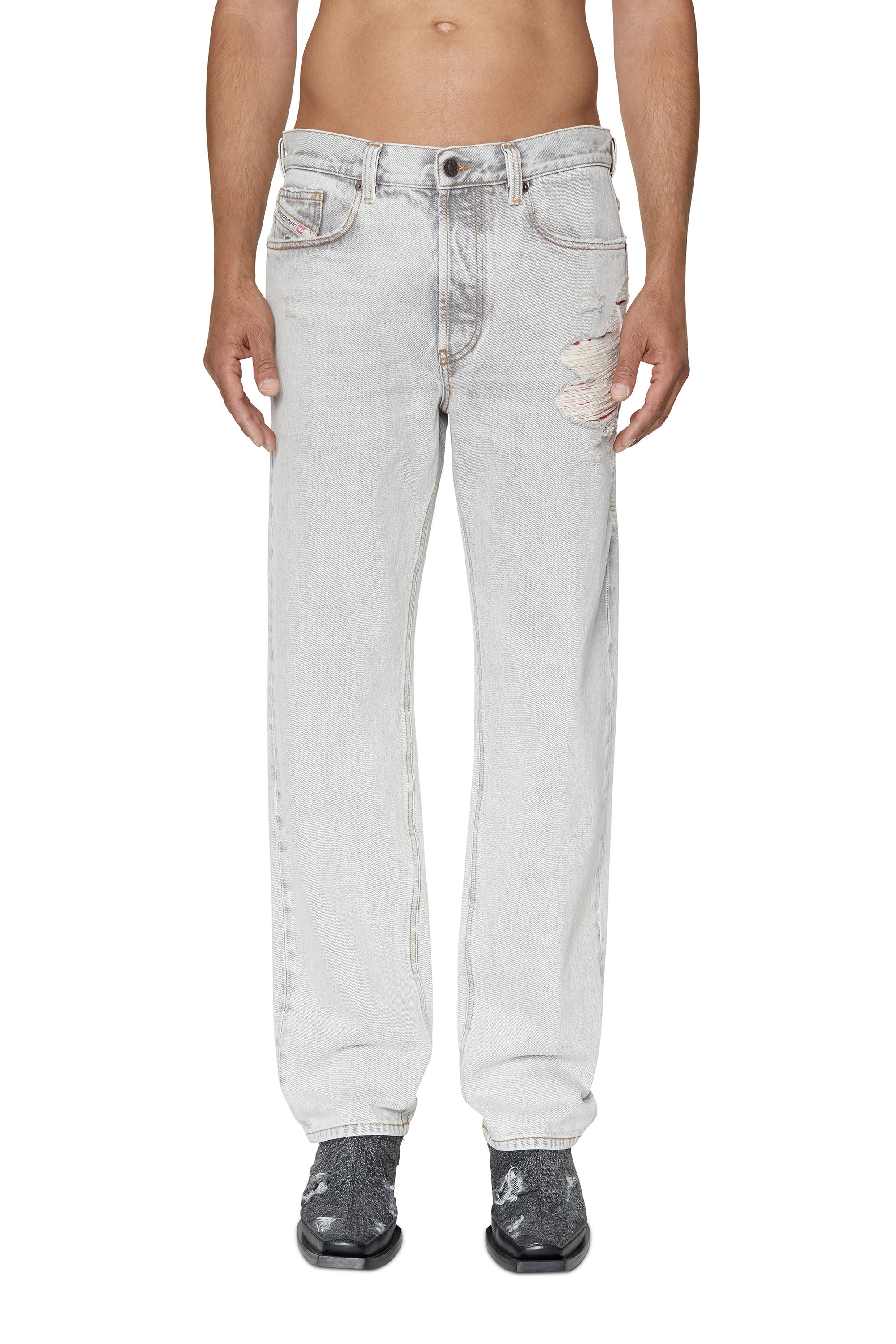 Diesel - 2010 D-Macs 007D9 Straight Jeans, Light Grey - Image 1