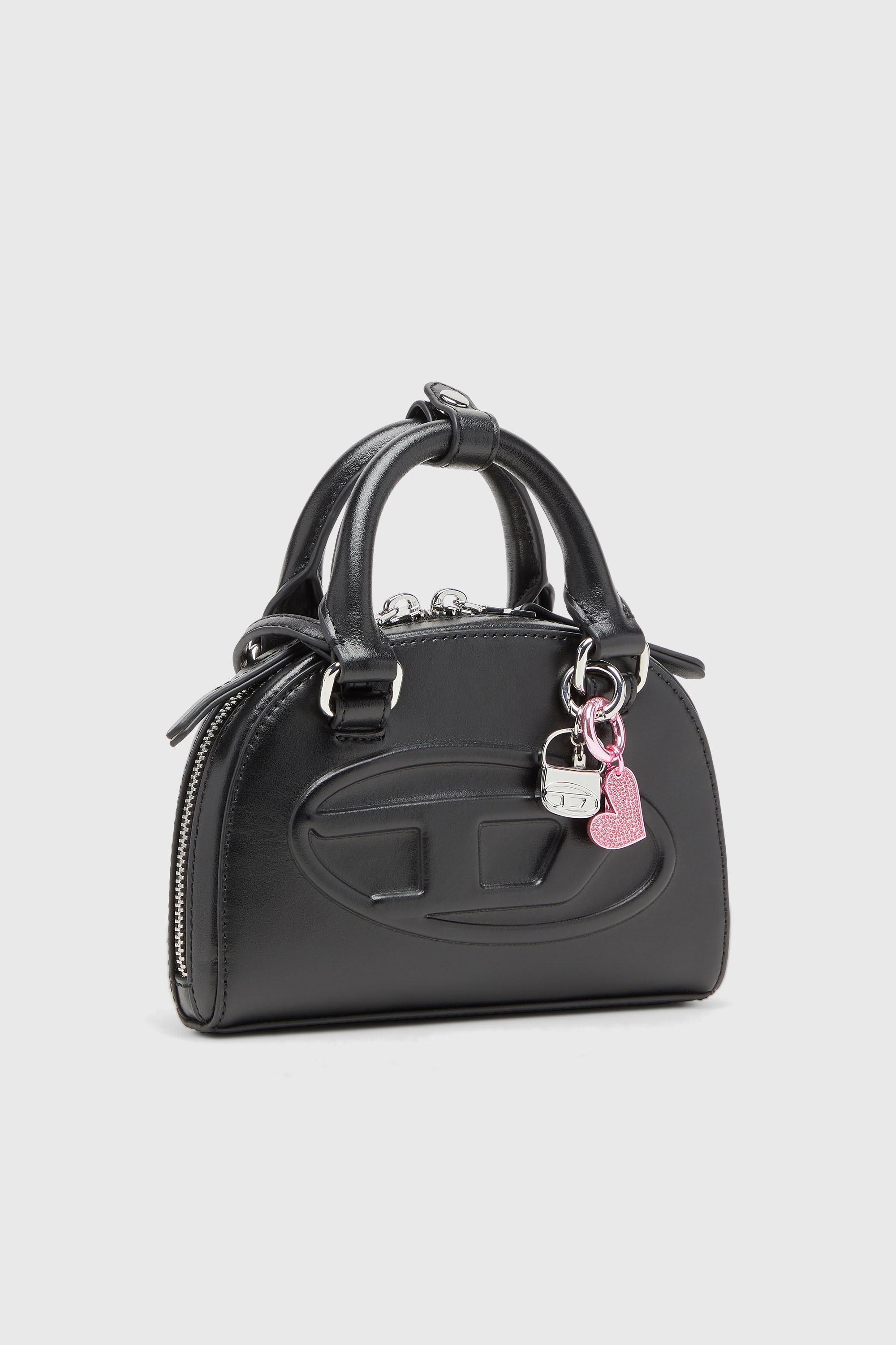 Diesel - 1DR DOME CROSSBODY XS, Woman's 1DR Dome-Slim bowling bag in nappa leather in Black - 7