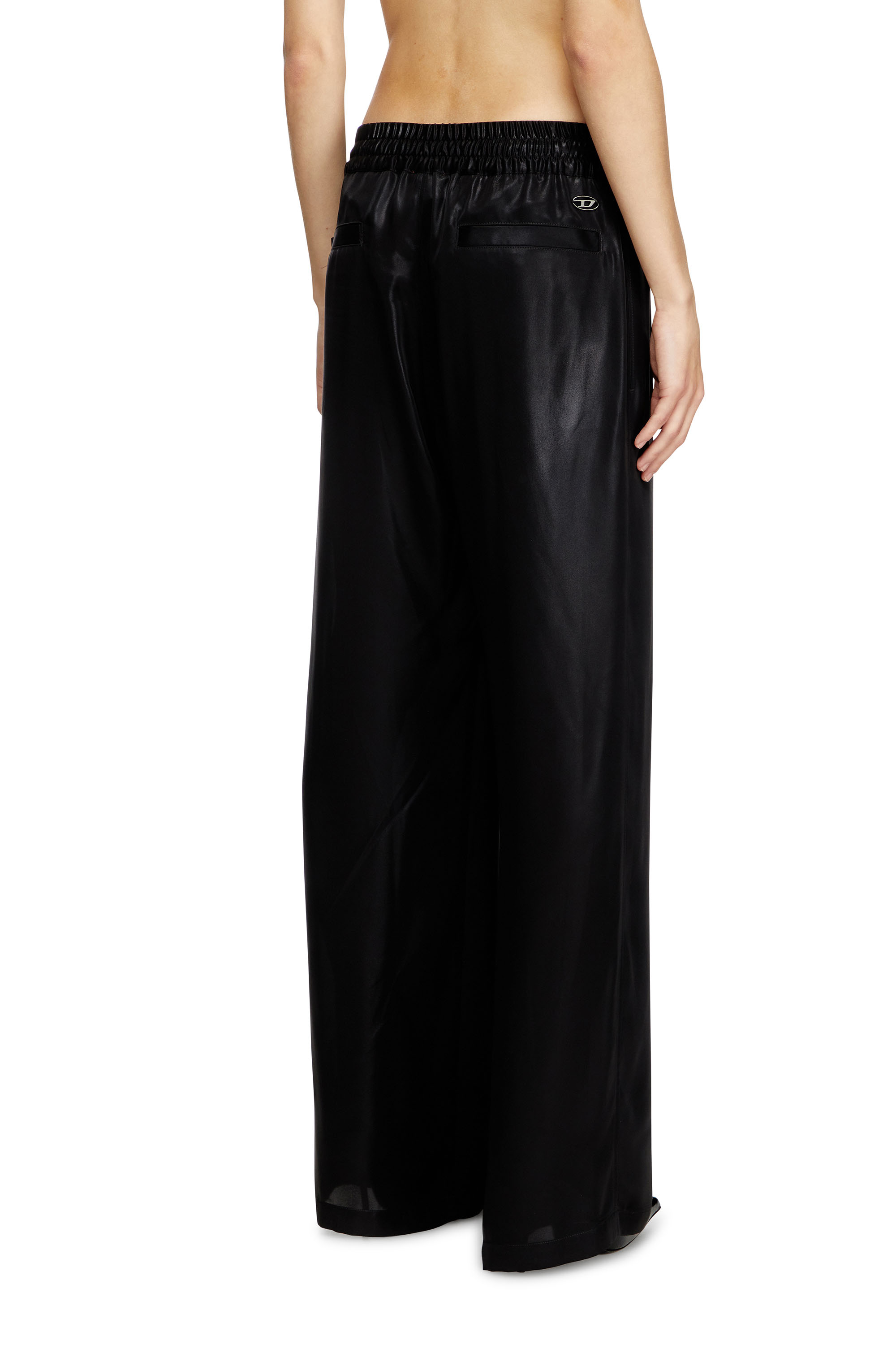 Diesel - P-DREYER-C-WN-Q1, Woman's Satin track pants in Black - 3