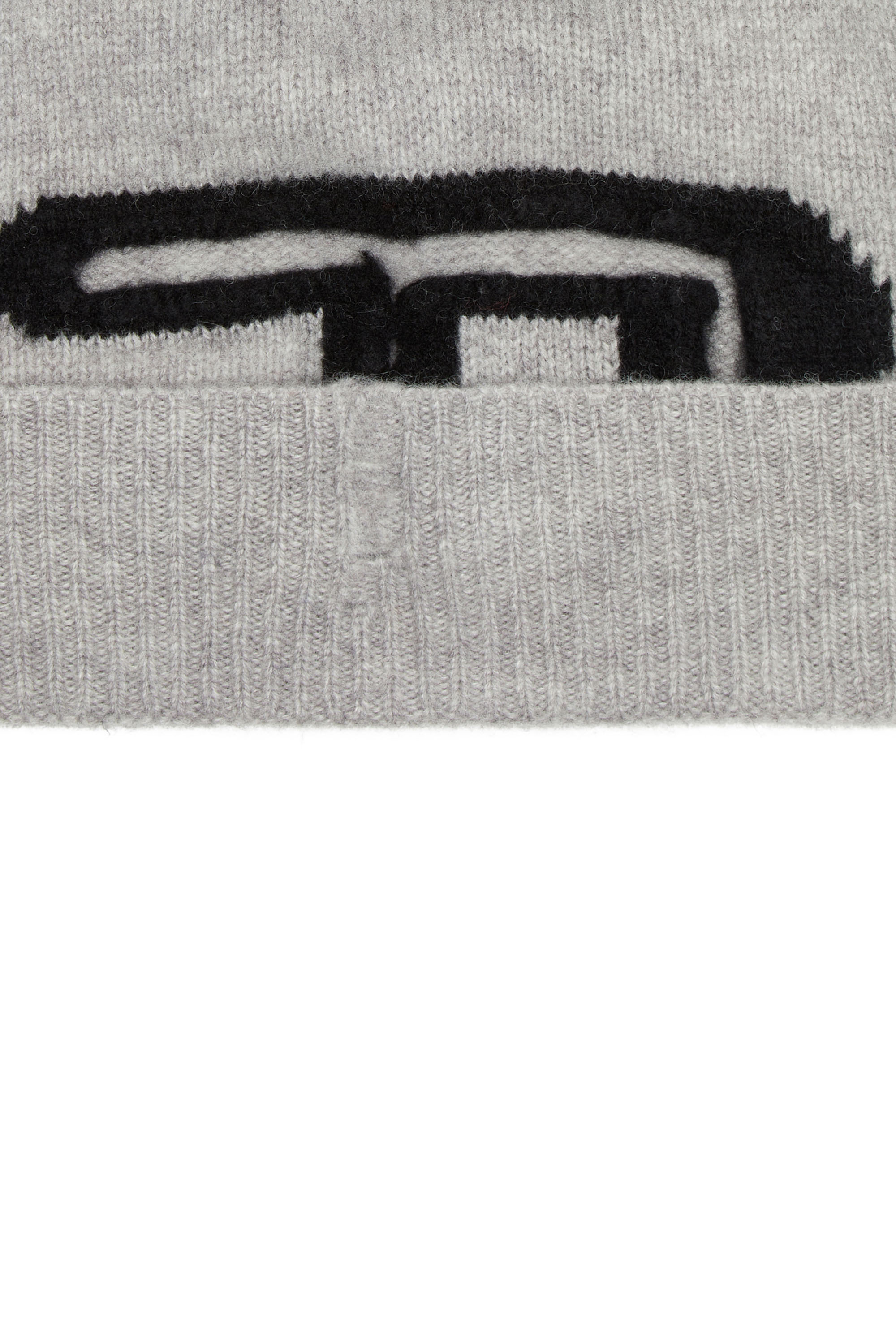 Diesel - K-PEEL, Unisex Wool beanie with peel-off logo in Grey - Image 3
