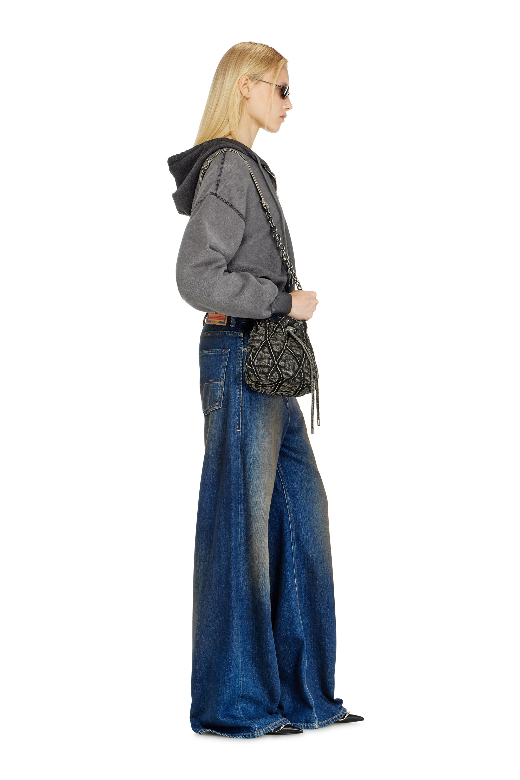 Diesel - Woman's Relaxed Jeans 1996 D-Sire 09P47, Dark Blue - 3