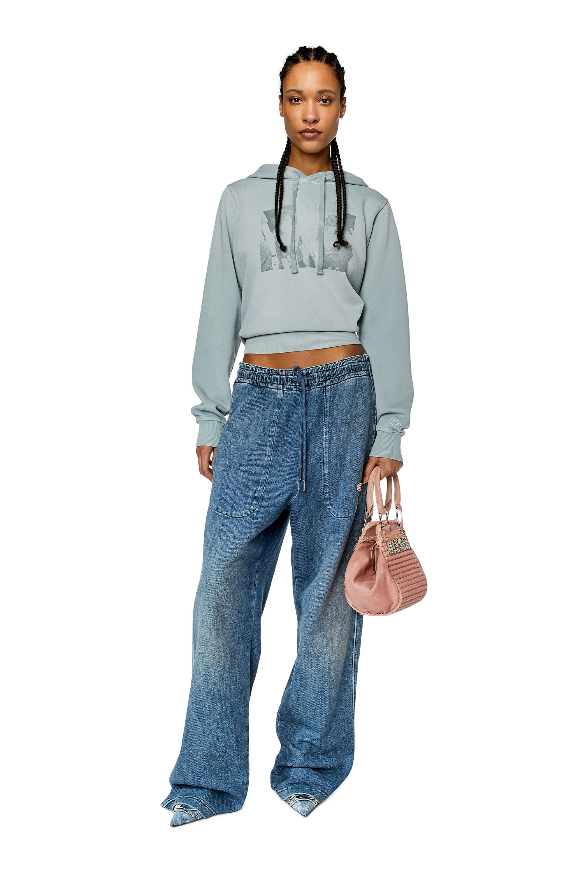 Diesel - F-REGGY-HOOD-G5, Light Grey - Image 2