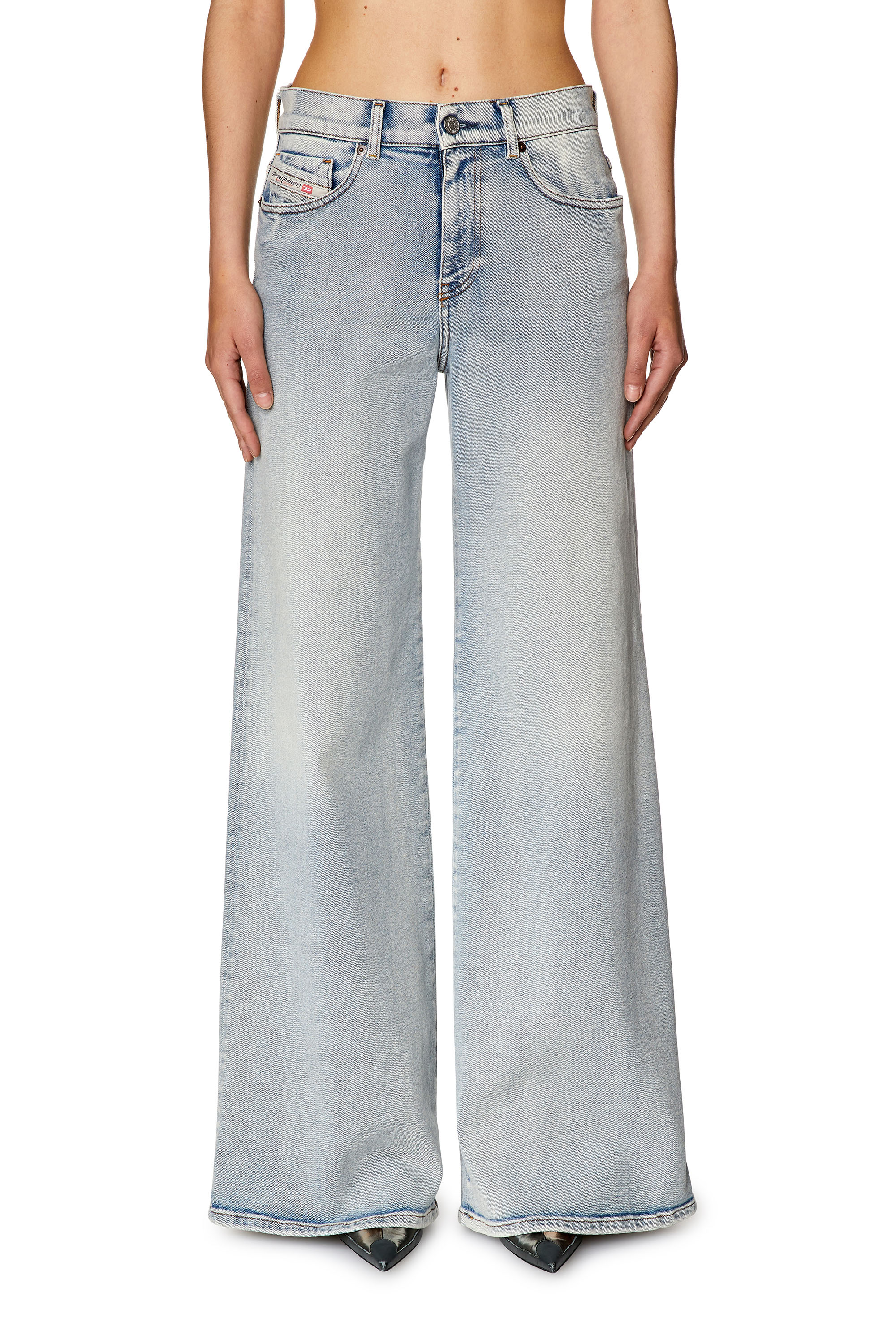 Diesel - 1978 D-Akemi 9C08L Bootcut and Flare Jeans, Light Blue - Image 1