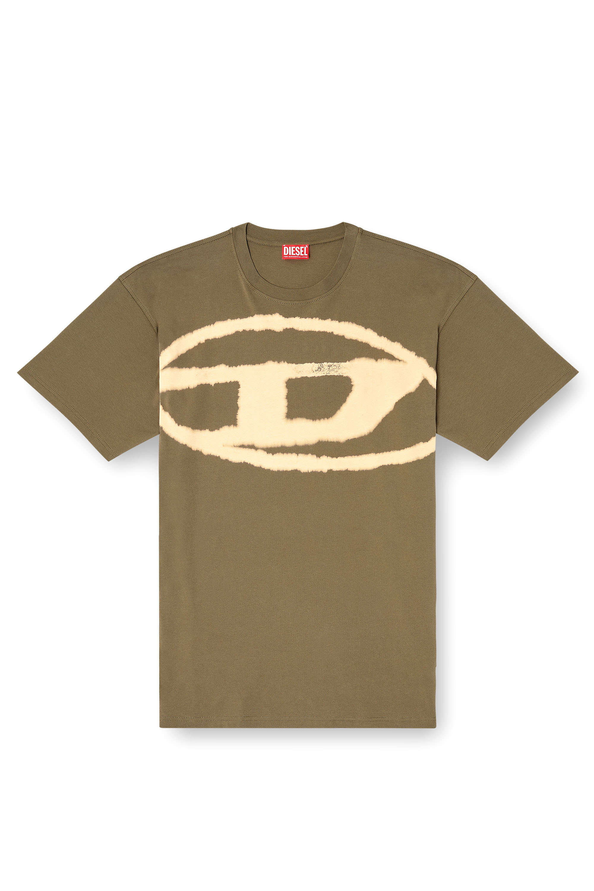 Diesel - T-BOXT-BLEACH, Man's T-shirt with bleached Oval D logo in null - 2