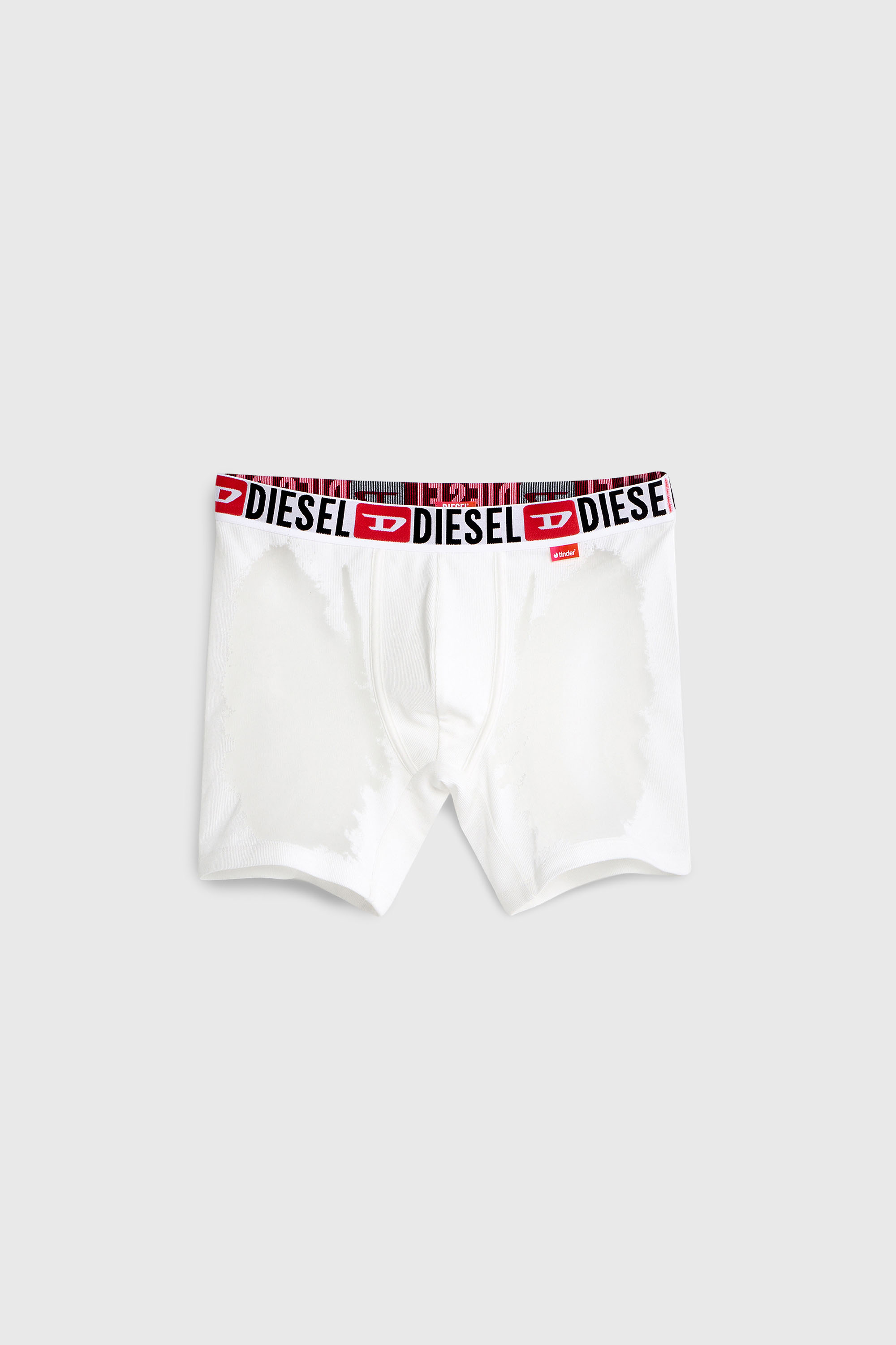 Diesel - PR-MAX-D-CORE, Man's Boxer briefs with sheer devor&eacute; effect in White - 2