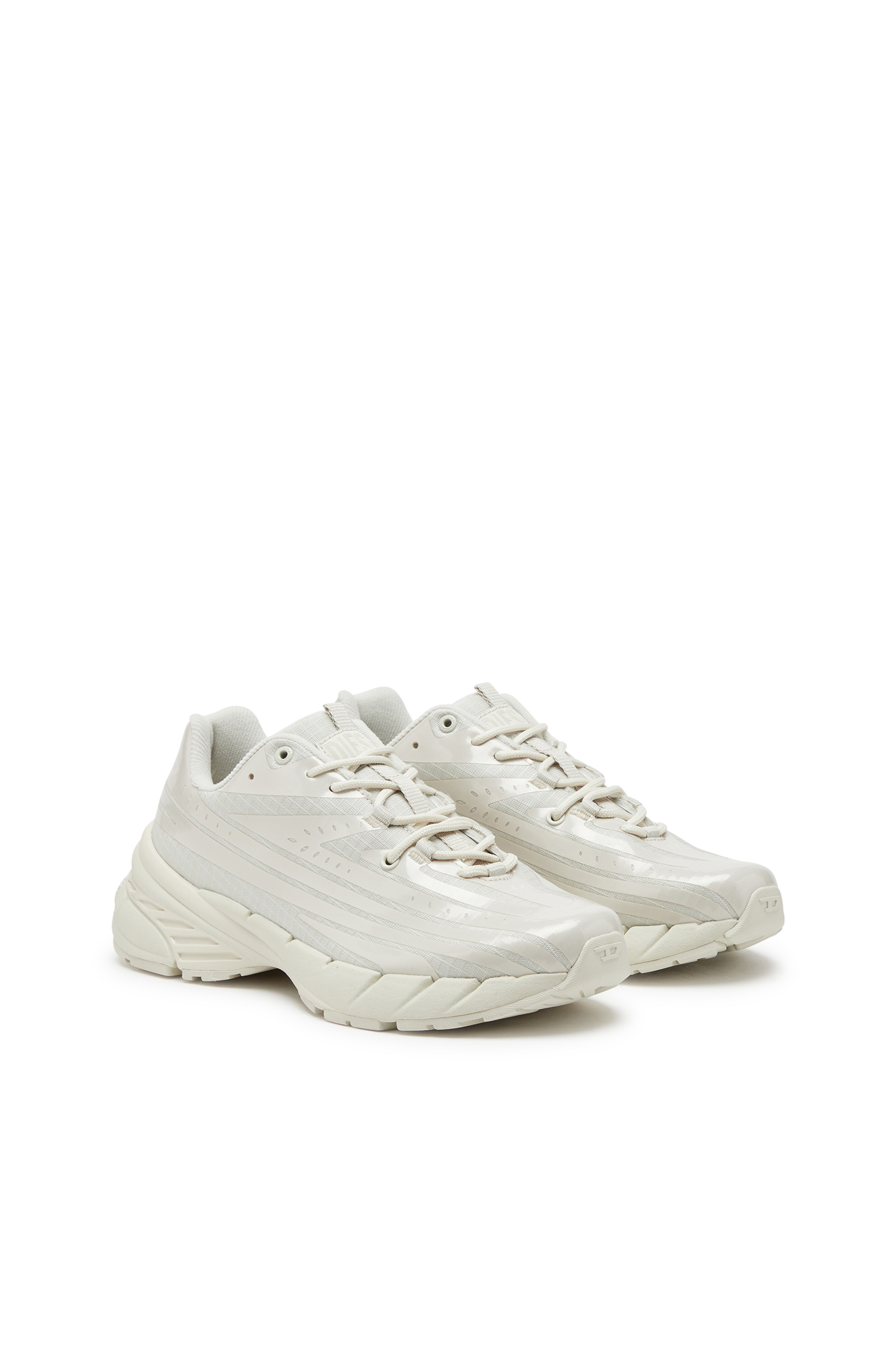 Diesel - D-AIRSPEED LOW W, Woman's D-Airspeed Low-Monochrome sneakers with pearly coating in White - 2