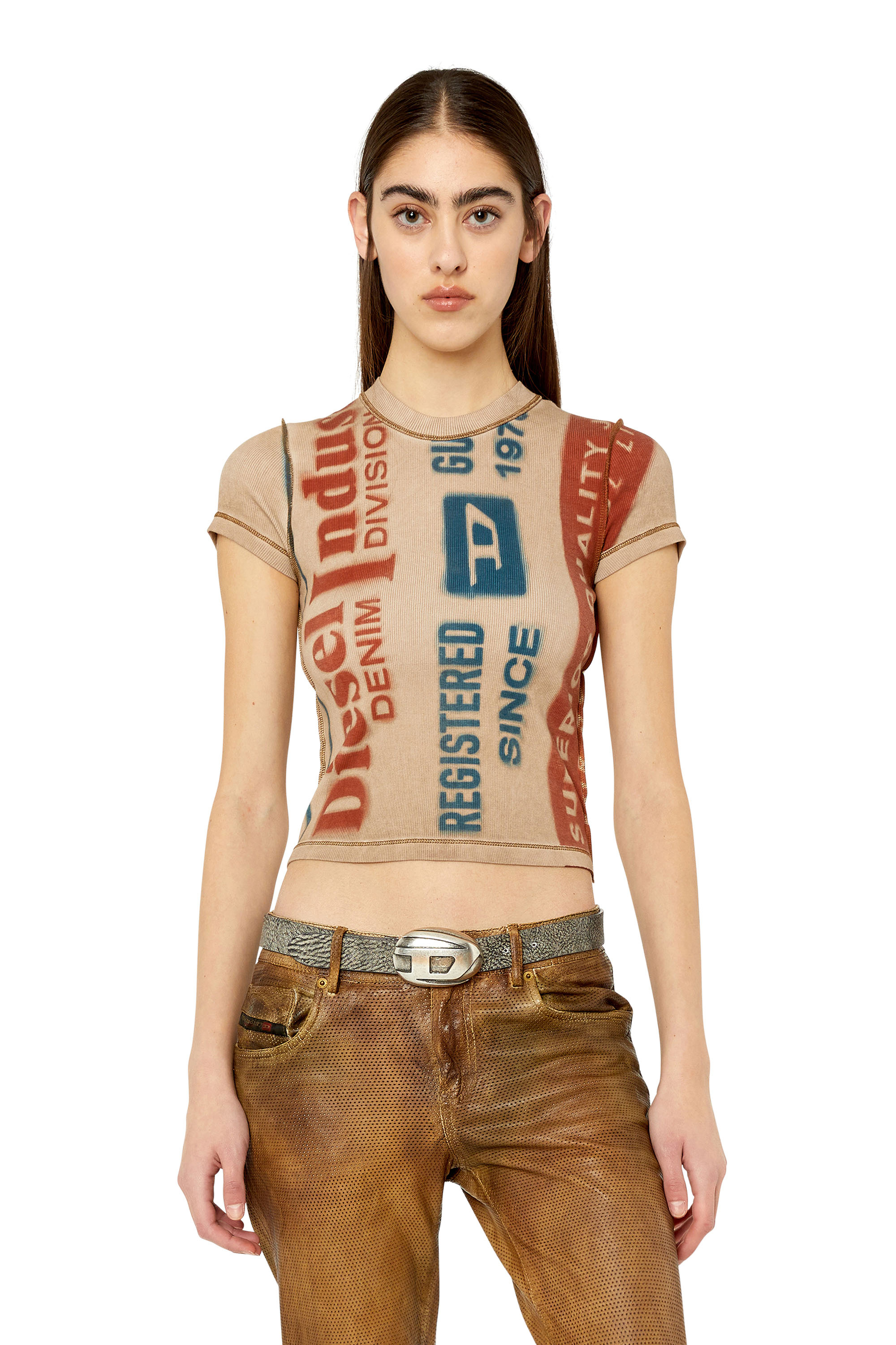 Diesel - T-SKINZY-G2, Beige - Image 1