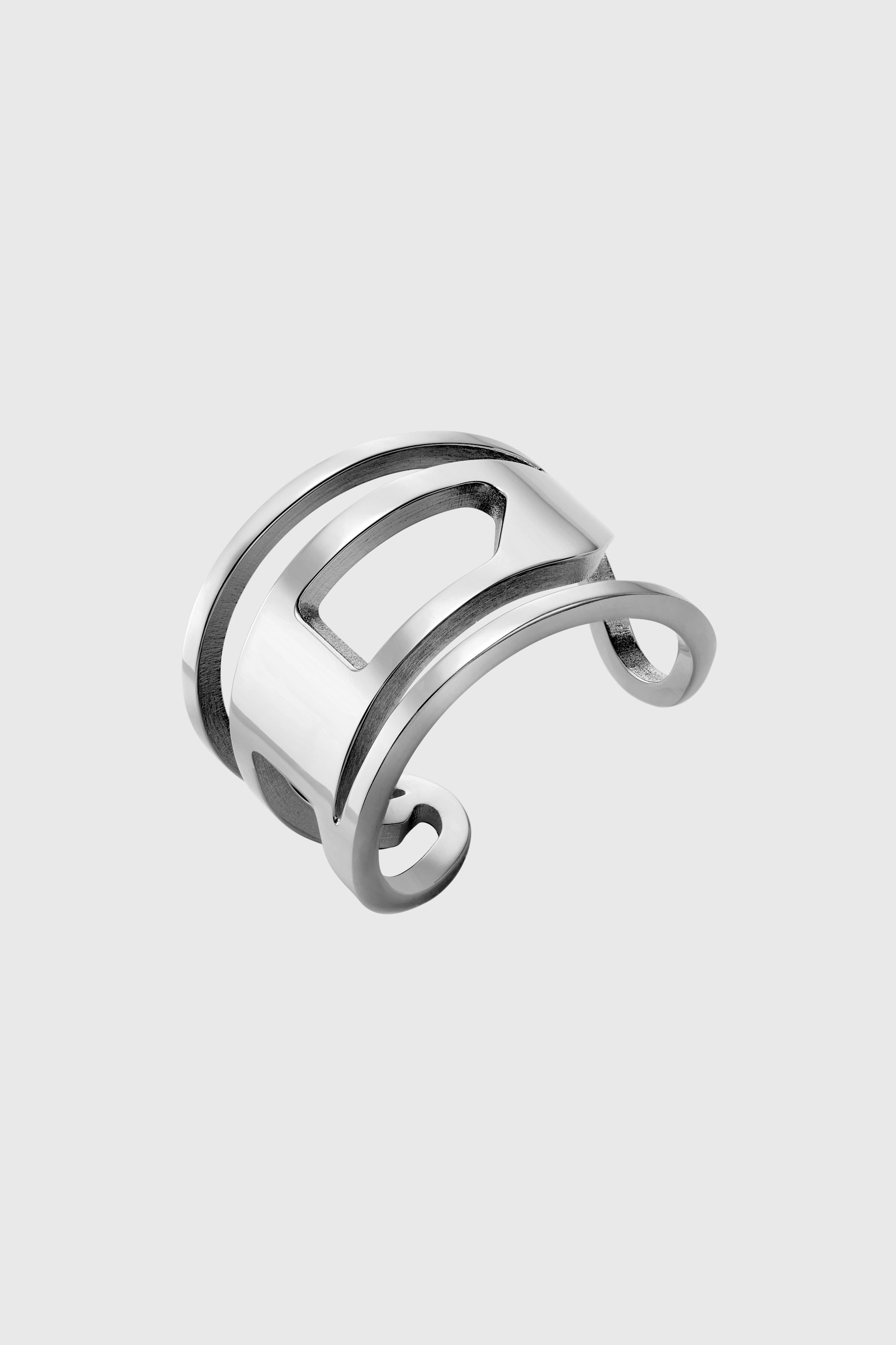Diesel - DX1548040 JEWEL, Unisex's Stainless Steel Band Ring in Silver - 1