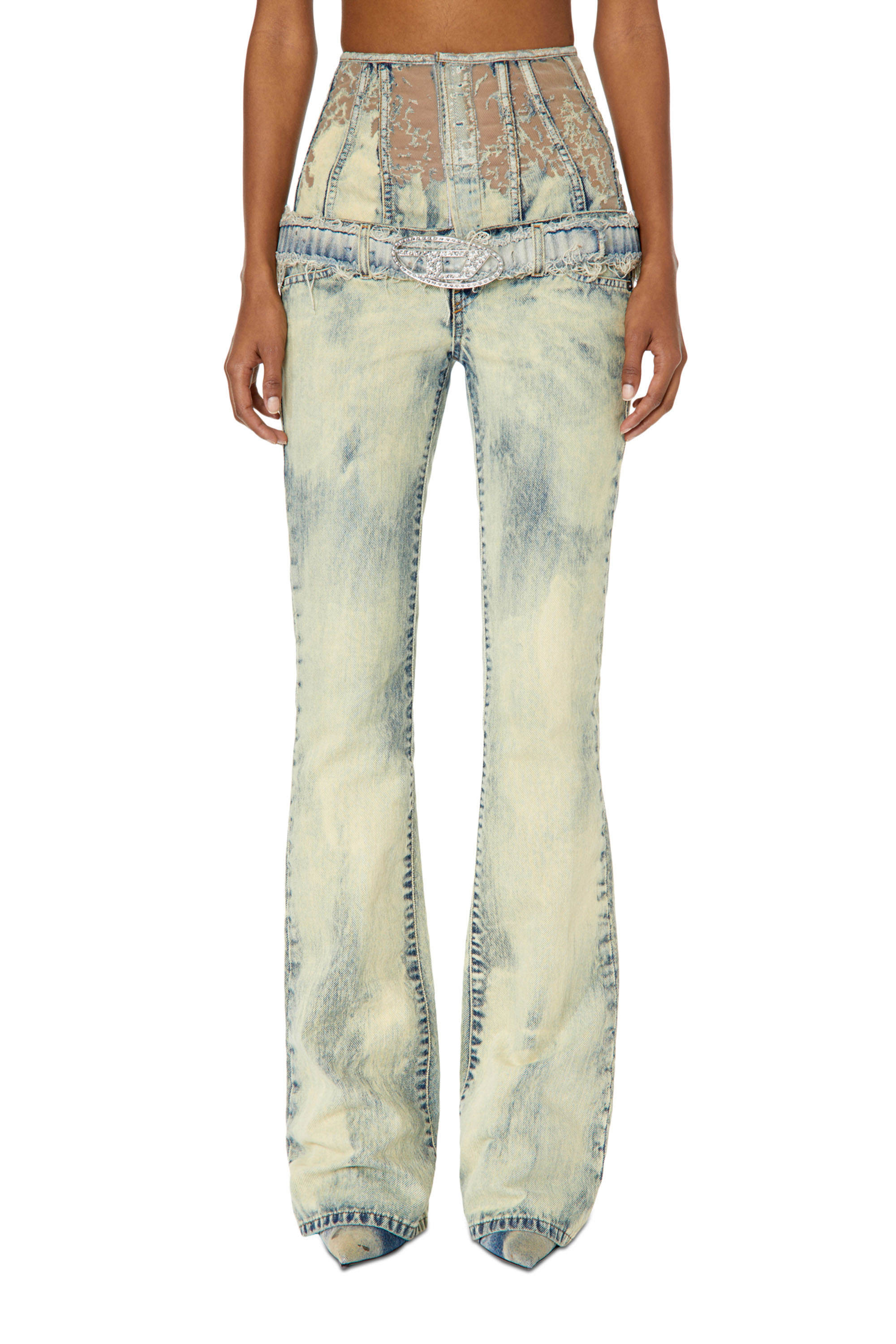 Diesel - Woman's Bootcut and Flare Jeans 1969 D-Ebbey 068GP, Light Blue - 3