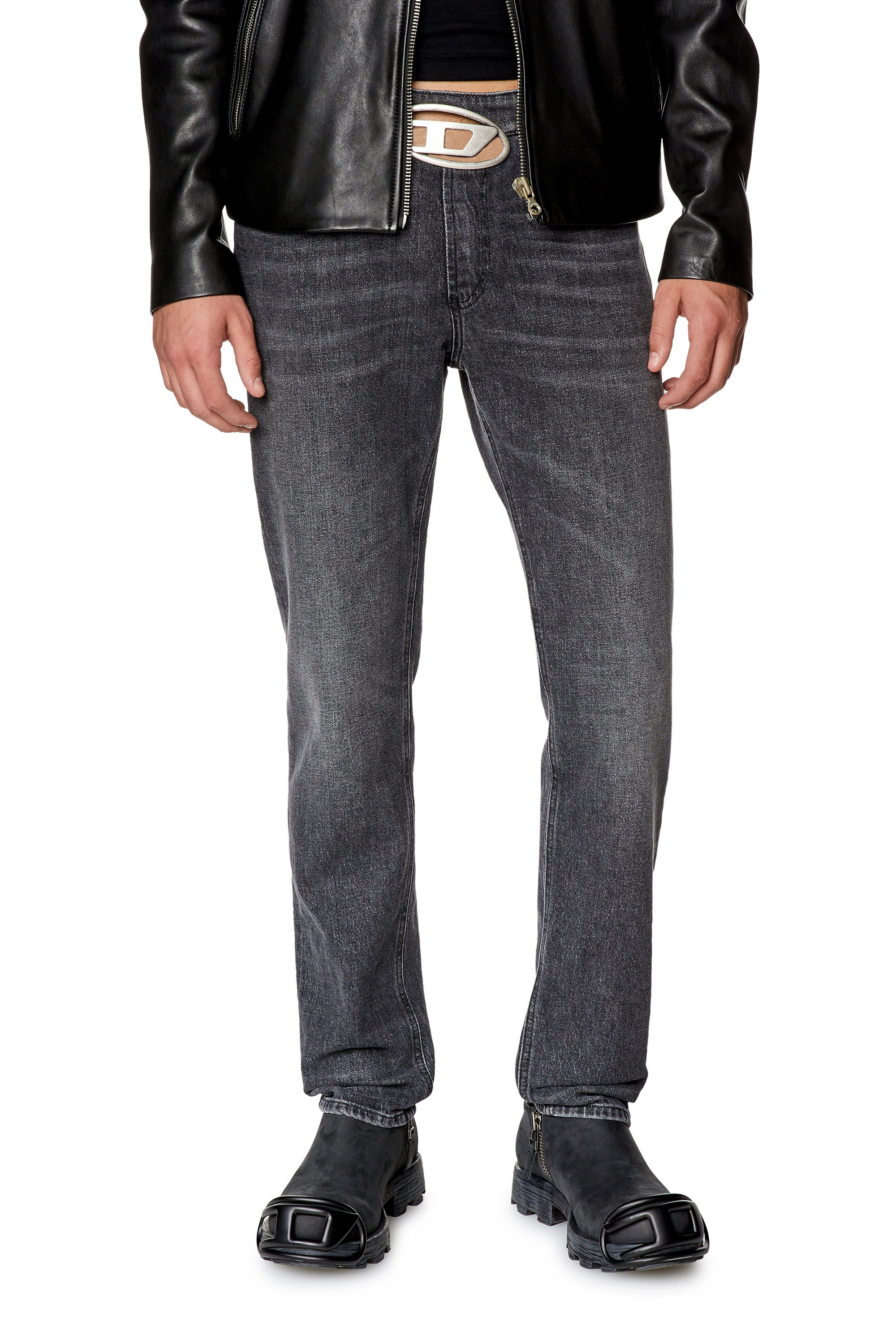 Diesel - 2019 D-Strukt 0CKAH Slim Jeans, Black/Dark grey - Image 1
