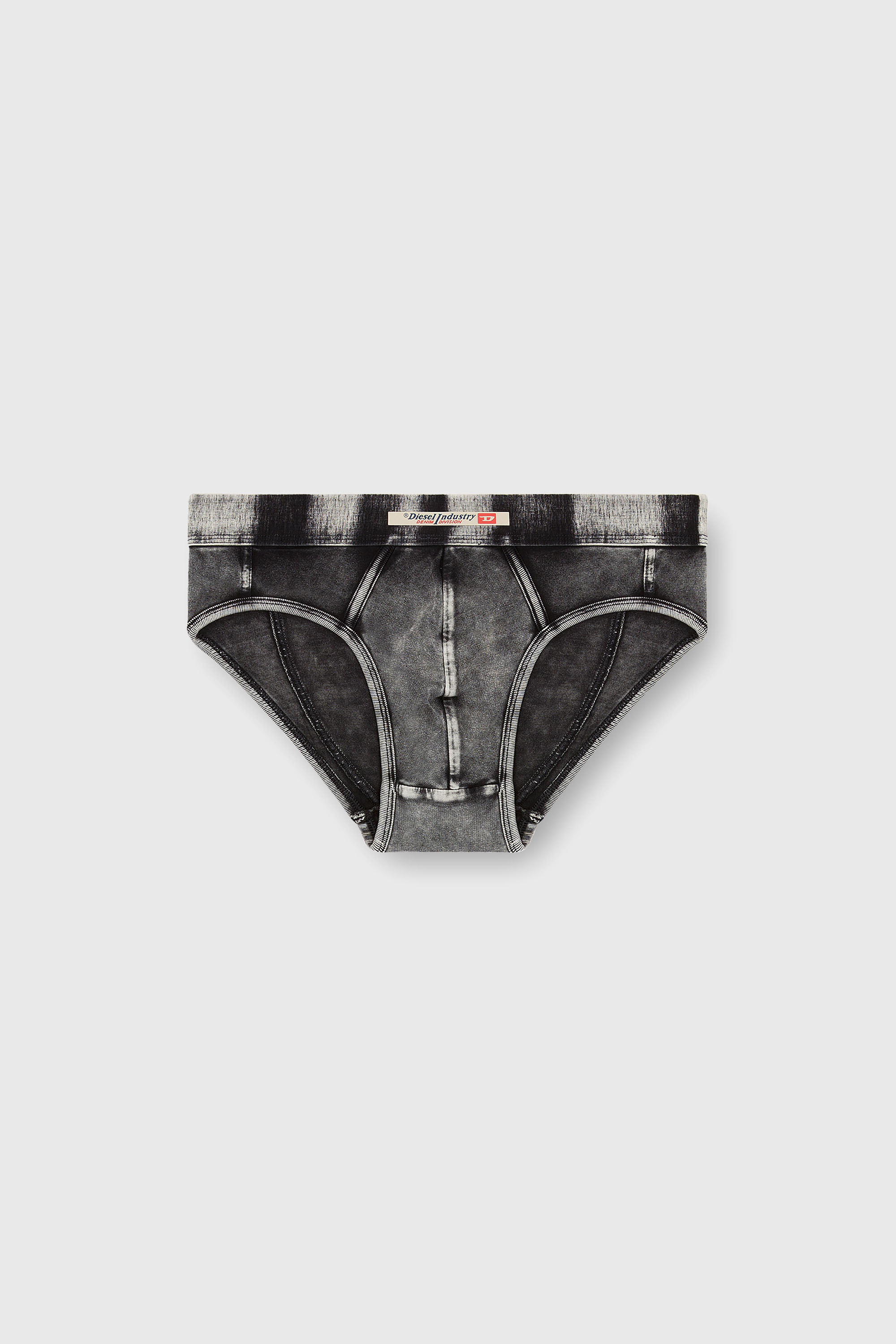 Diesel - ANDRE-DNM, Man's Denim-effect briefs in Black - 2