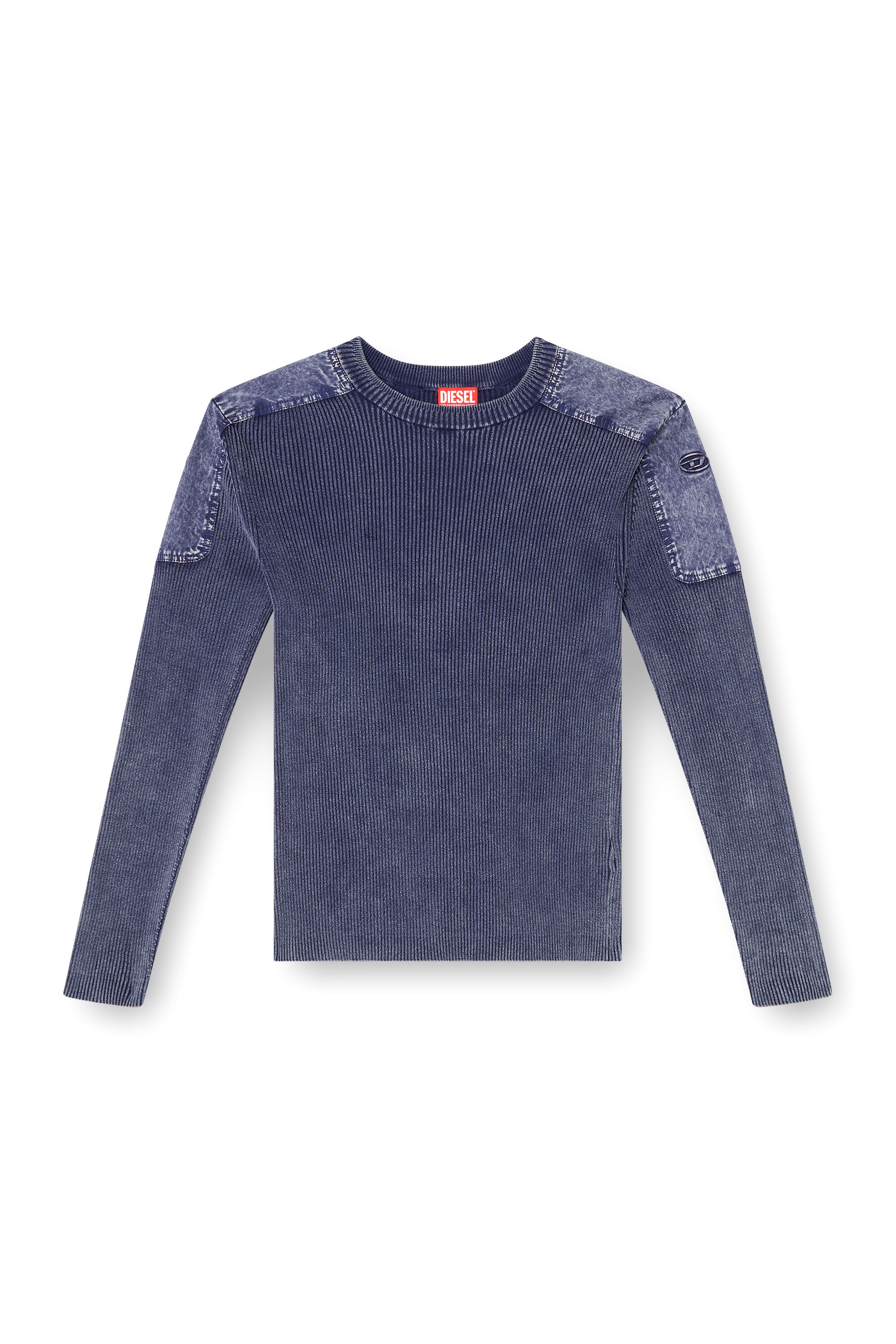 Diesel - K-MARTIN, Man's Jumper with contrast shoulder panels in null - 3