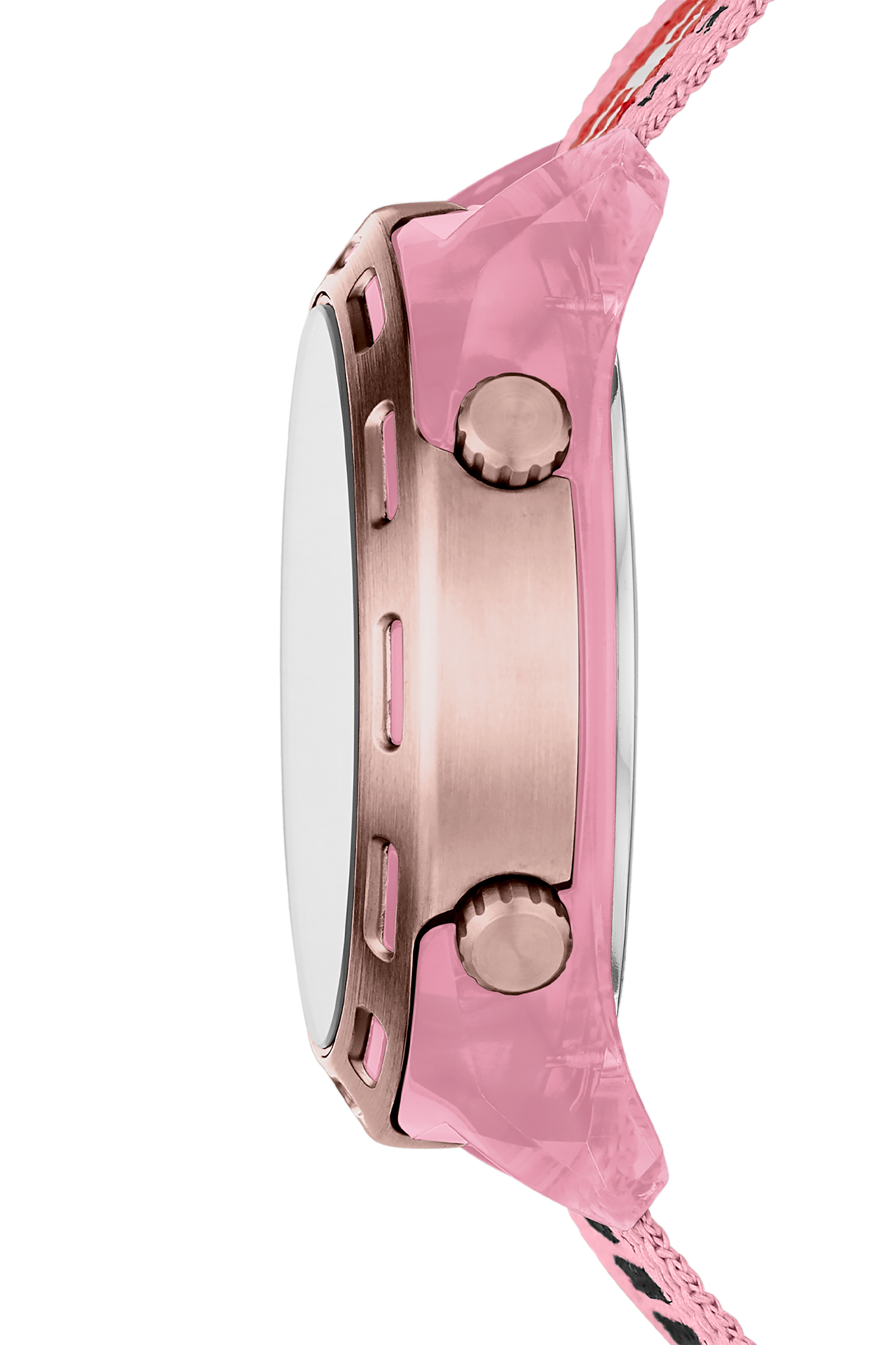 Diesel - DZ1941, Unisex's Crusher digital pink nylon watch in Pink - 2