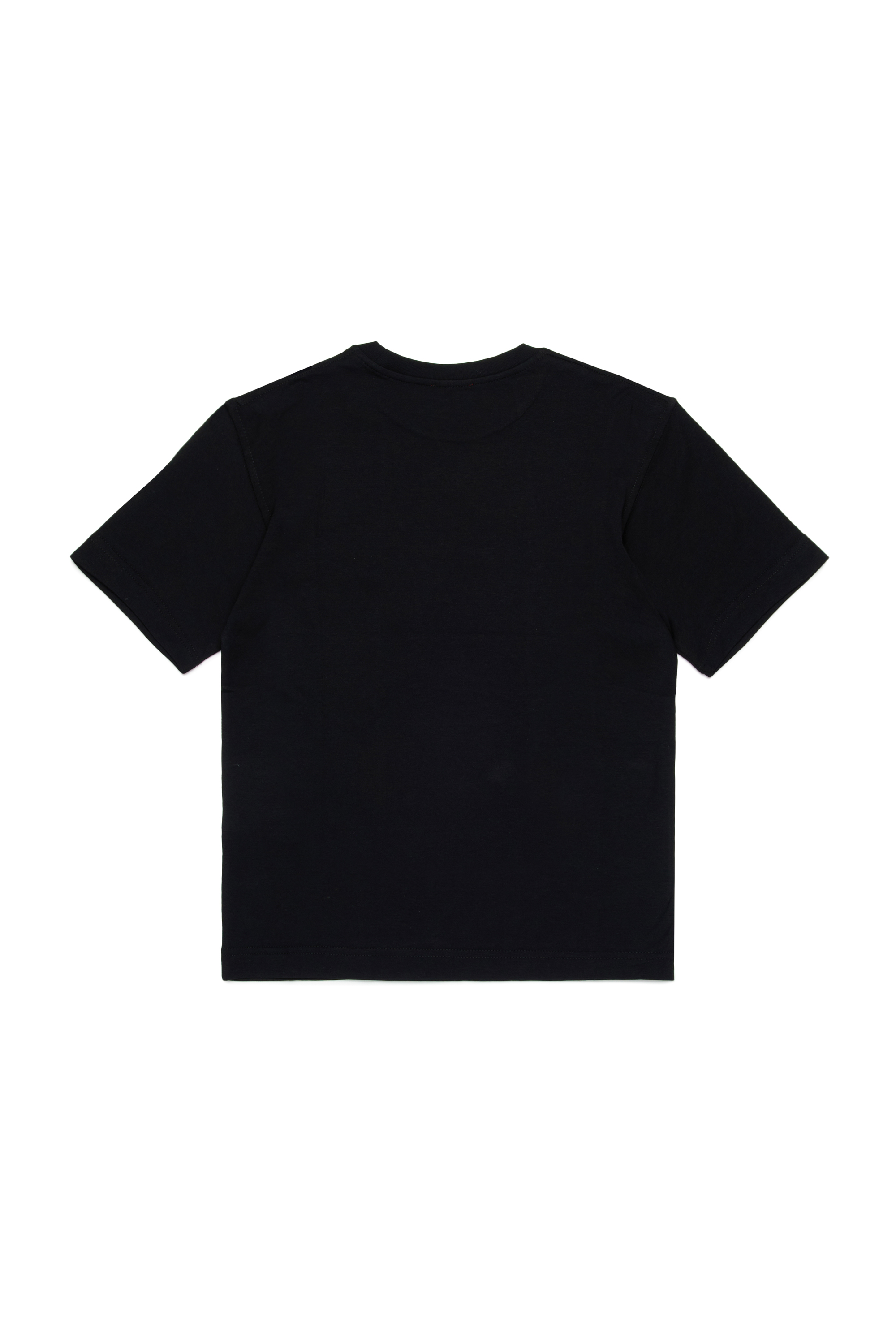 Diesel - TMARCUS OVER, Man T-shirt with metallic Oval D in Black - Image 2