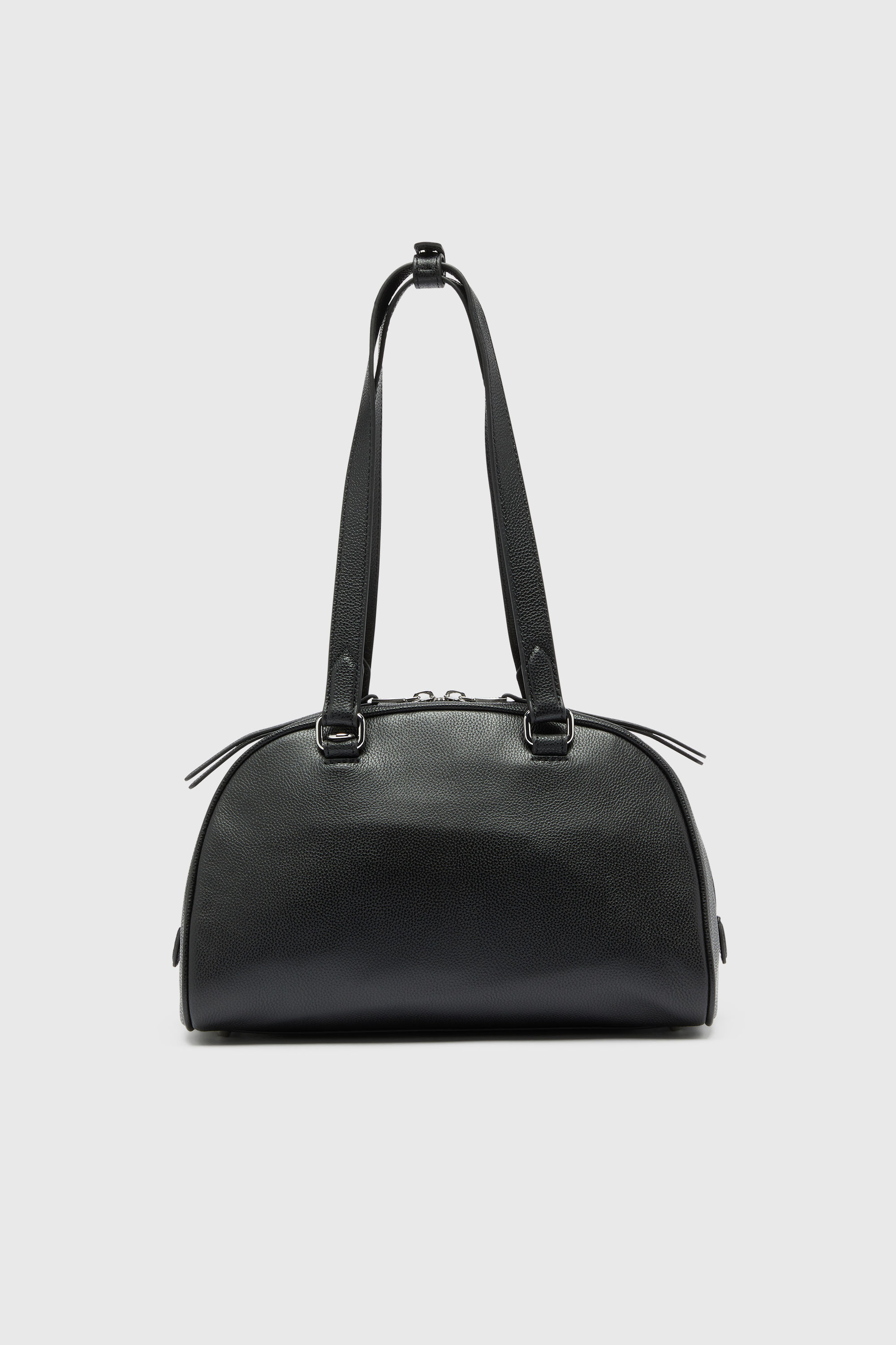 Diesel - 1DR DOME SHOULDER, Unisex's 1DR Dome - Leather Boston bag with embossed logo in Black - 3