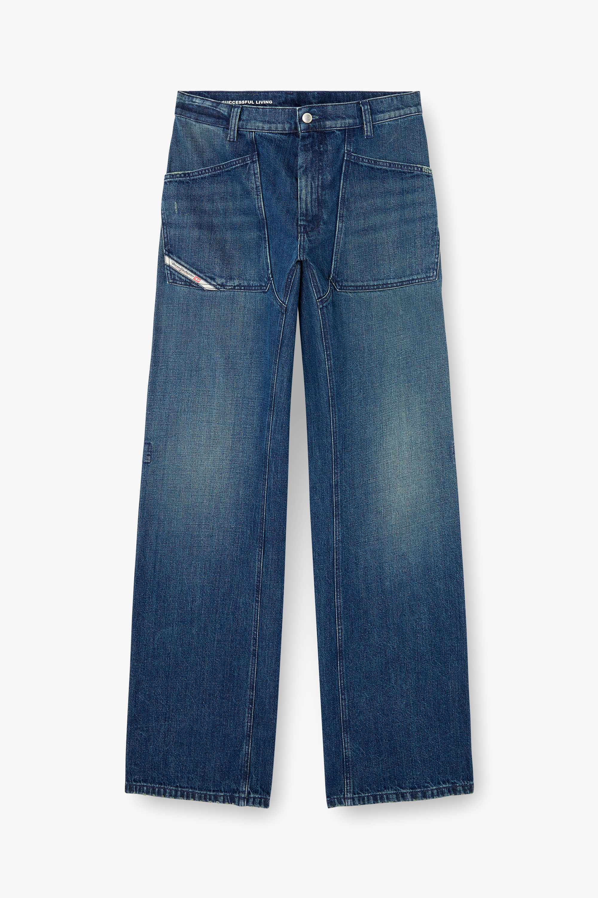Diesel - Man's Relaxed Jeans D-Zeta 0DBDS, Dark Blue - 3